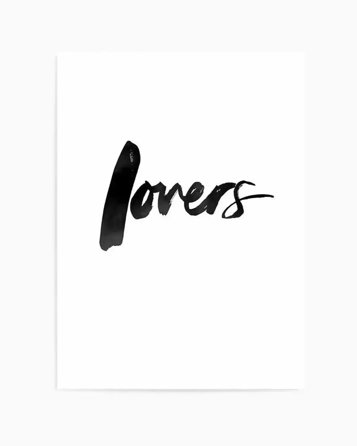 Lovers | Brushscript Art Print from Olive et Oriel where you can shop wallpaper and artworks online