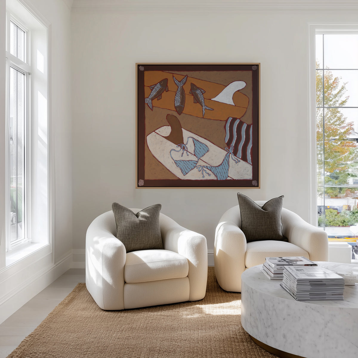 Low Tide by Erin Champ | Framed Canvas Art Print