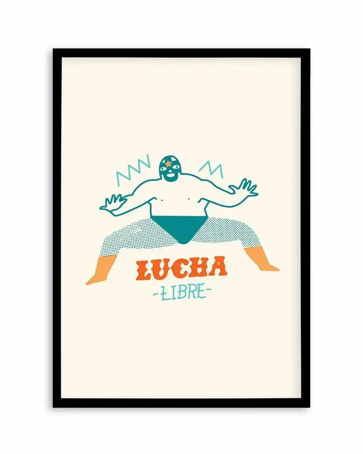 Lucha Libre Fighter Art Print from Olive et Oriel where you can shop wallpaper and artworks online