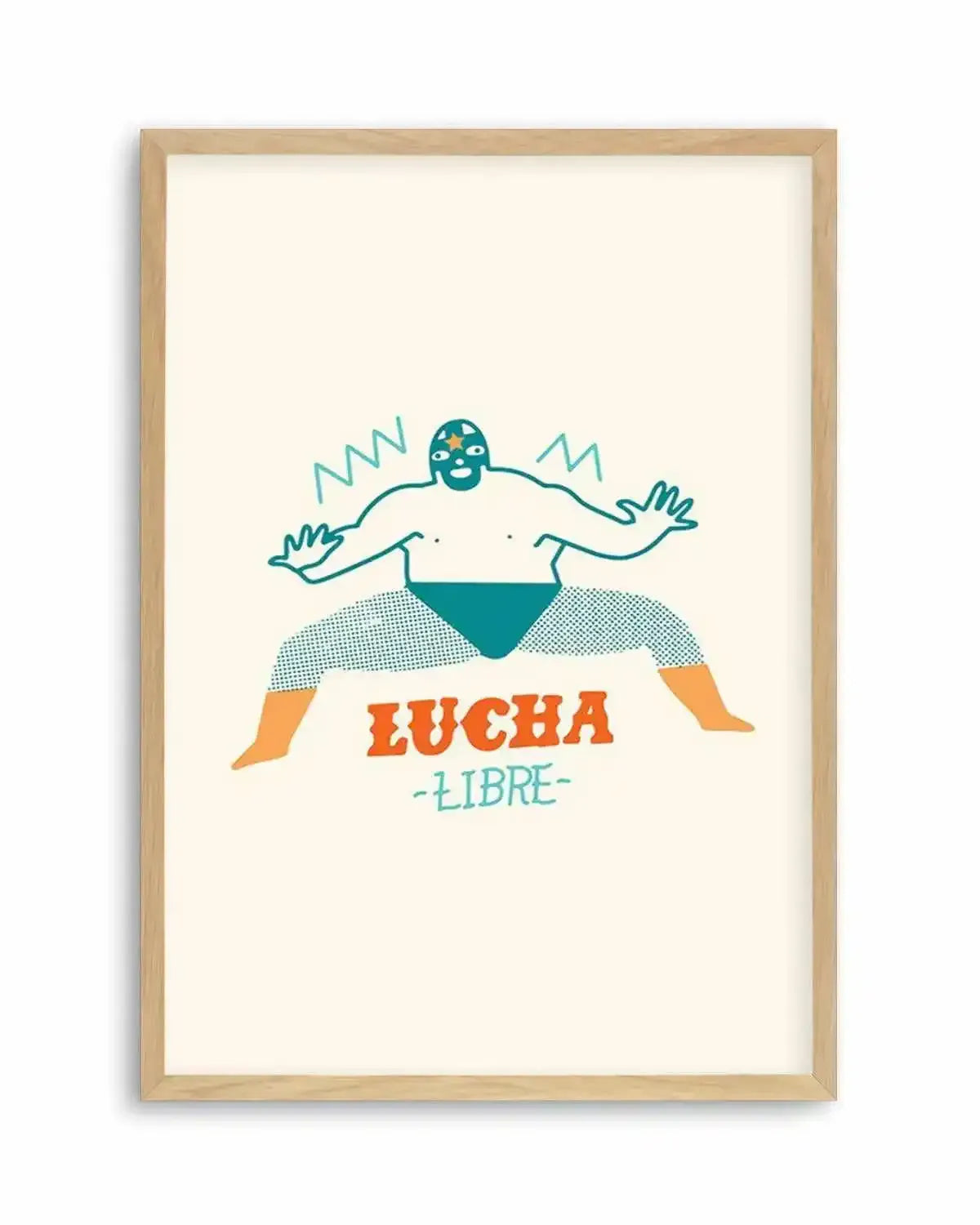 Lucha Libre Fighter Art Print from Olive et Oriel where you can shop wallpaper and artworks online