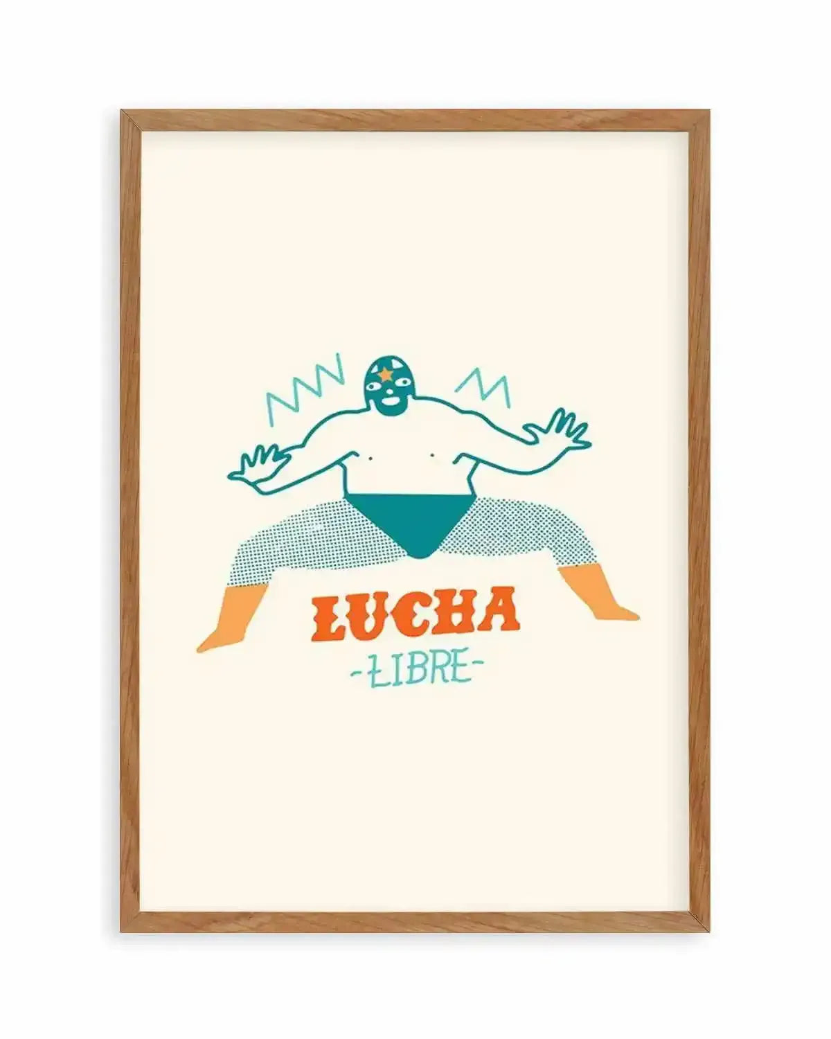 Lucha Libre Fighter Art Print from Olive et Oriel where you can shop wallpaper and artworks online