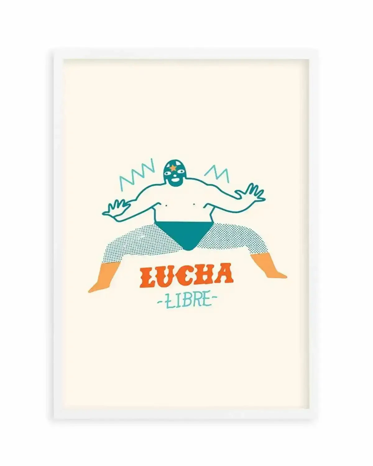 Lucha Libre Fighter Art Print from Olive et Oriel where you can shop wallpaper and artworks online