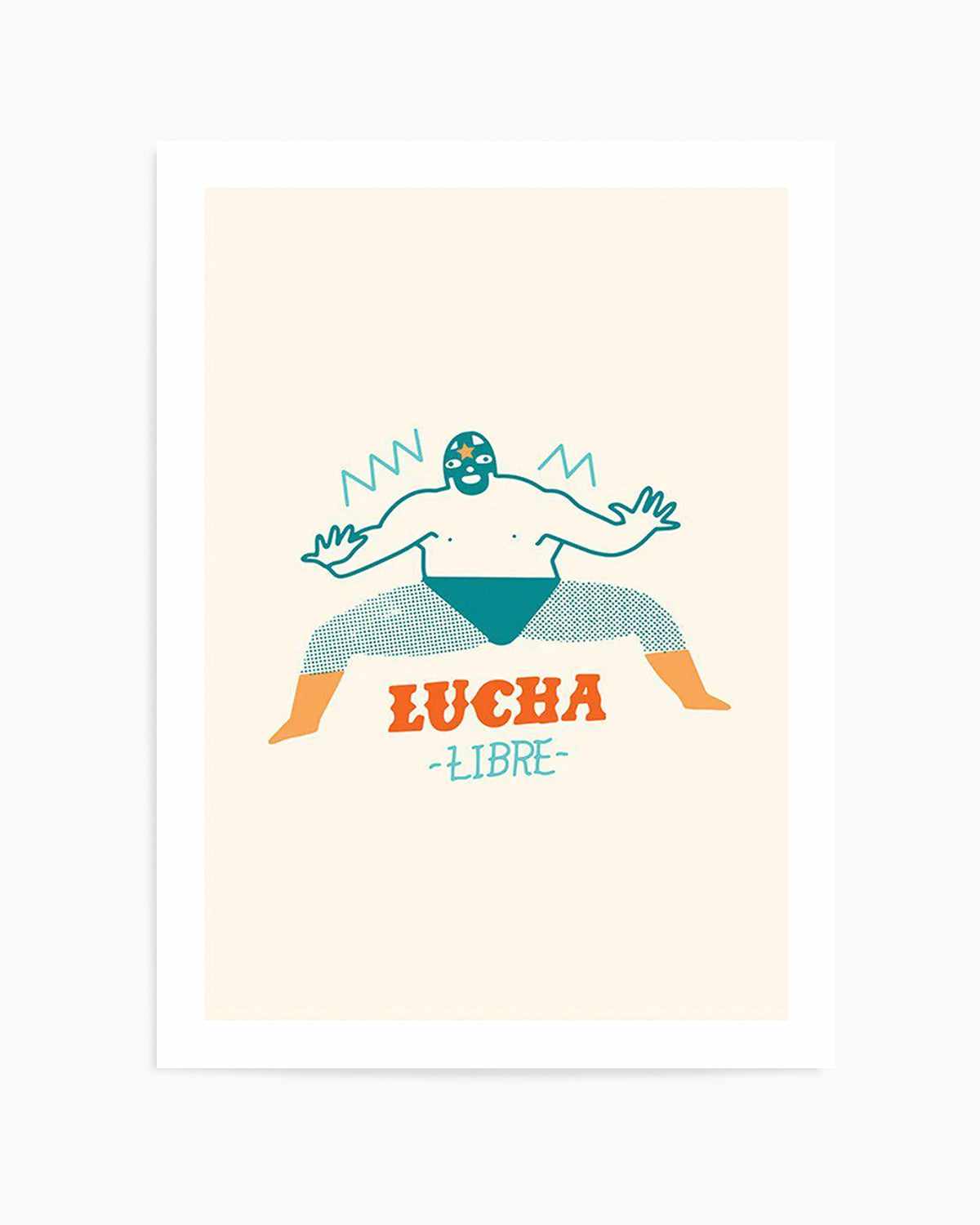 Lucha Libre Fighter Art Print