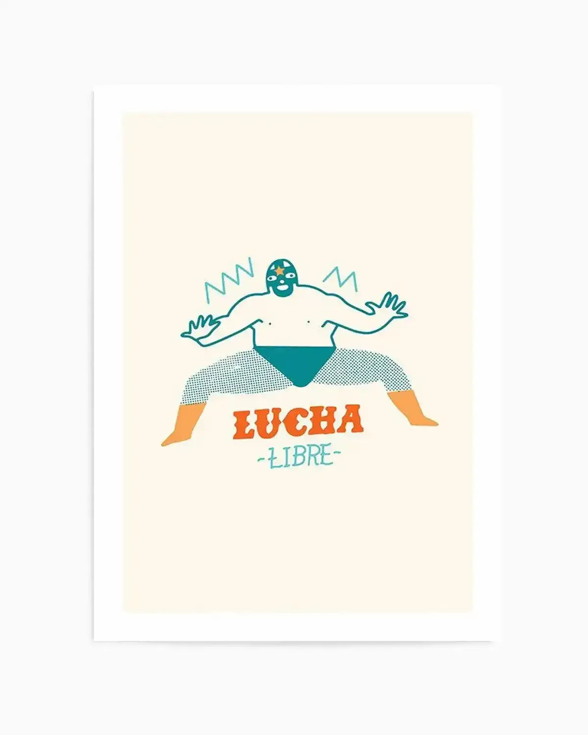 Lucha Libre Fighter Art Print from Olive et Oriel where you can shop wallpaper and artworks online