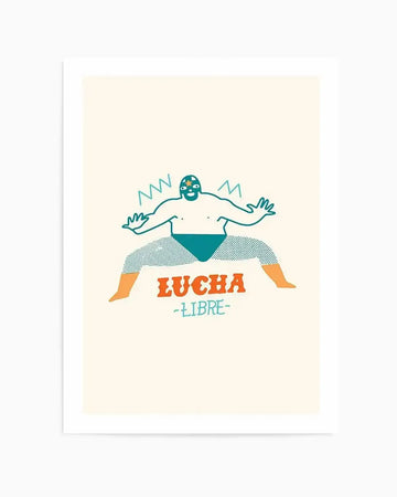 Lucha Libre Fighter Art Print from Olive et Oriel where you can shop wallpaper and artworks online