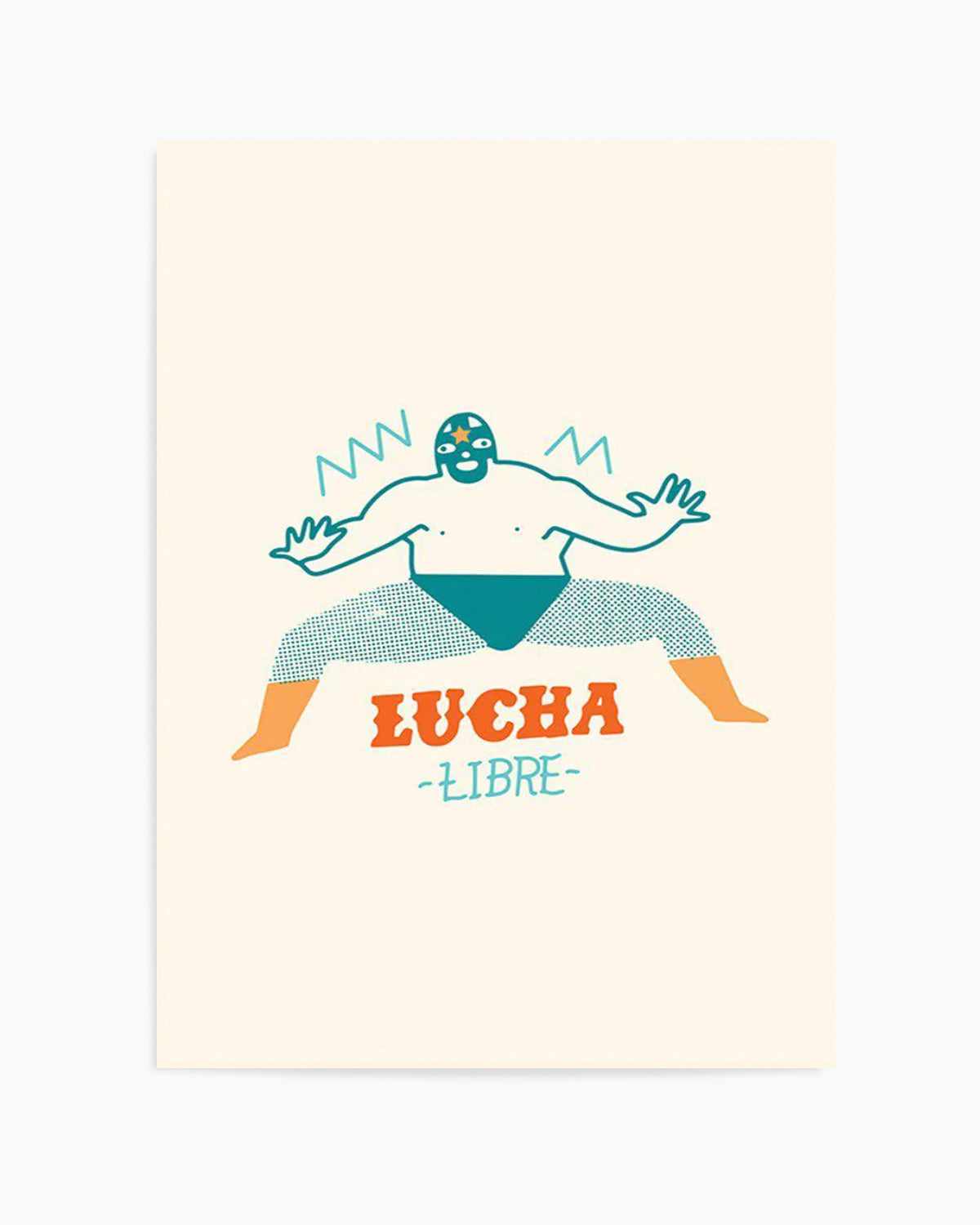 Lucha Libre Fighter Art Print