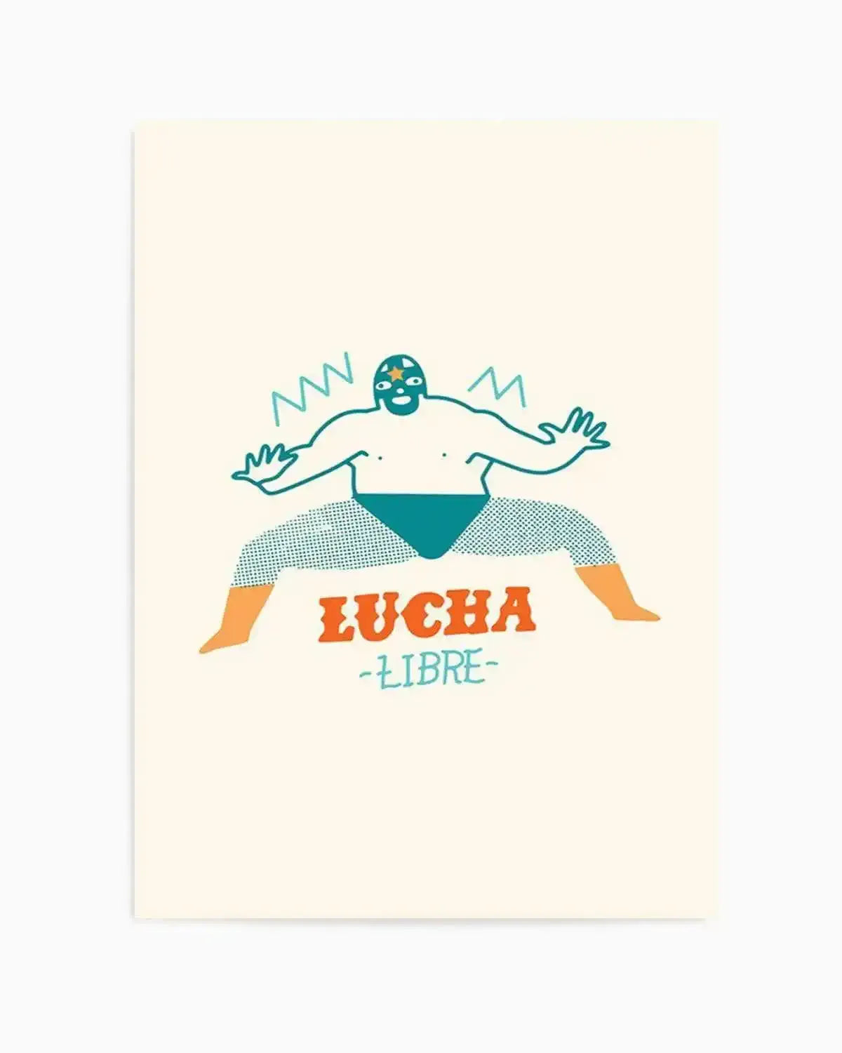 Lucha Libre Fighter Art Print from Olive et Oriel where you can shop wallpaper and artworks online