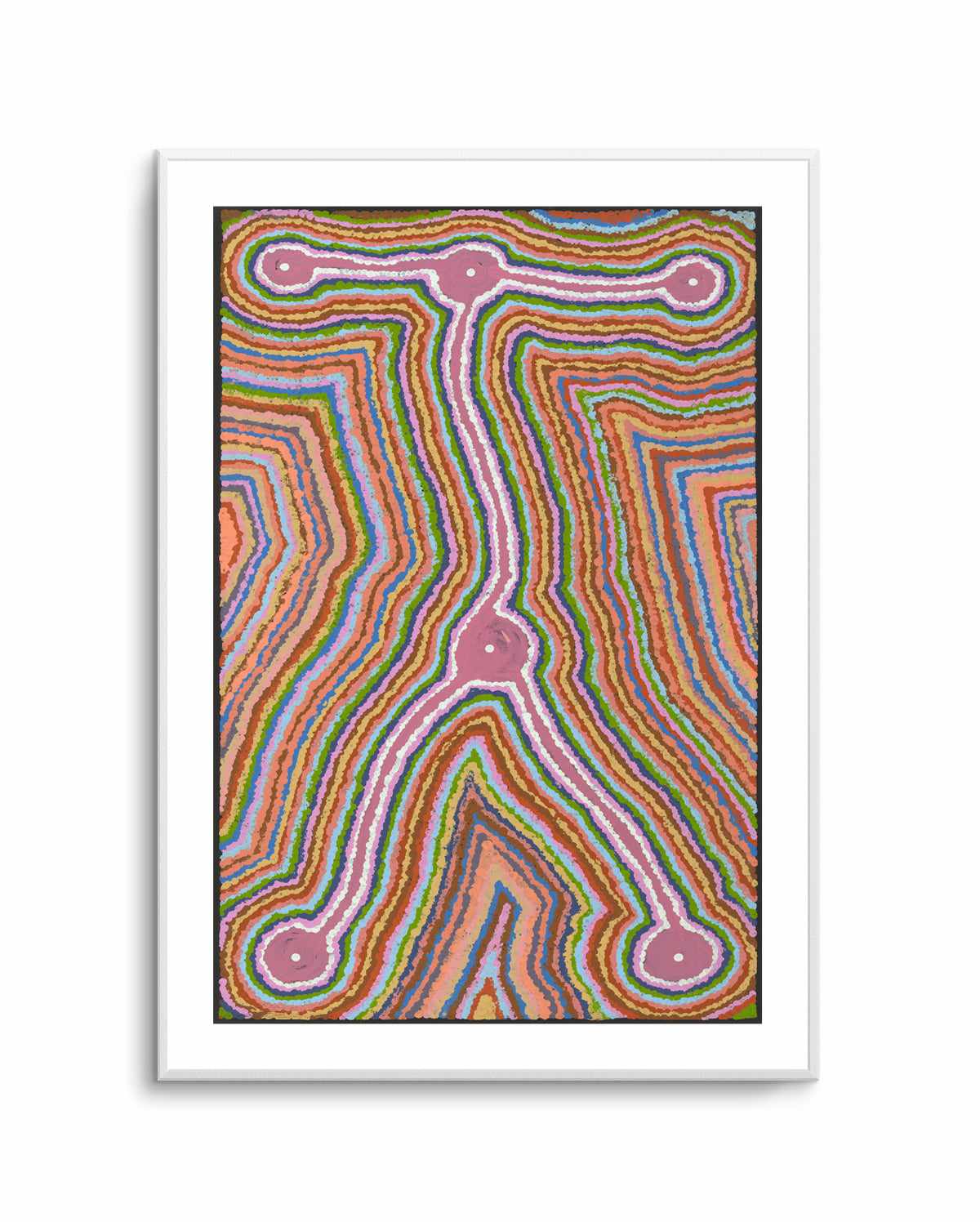 Lukarrara Jukurrpa II (Desert Fringe-rush Seed Dreaming) by Valentine Nakamarra White | Art Print