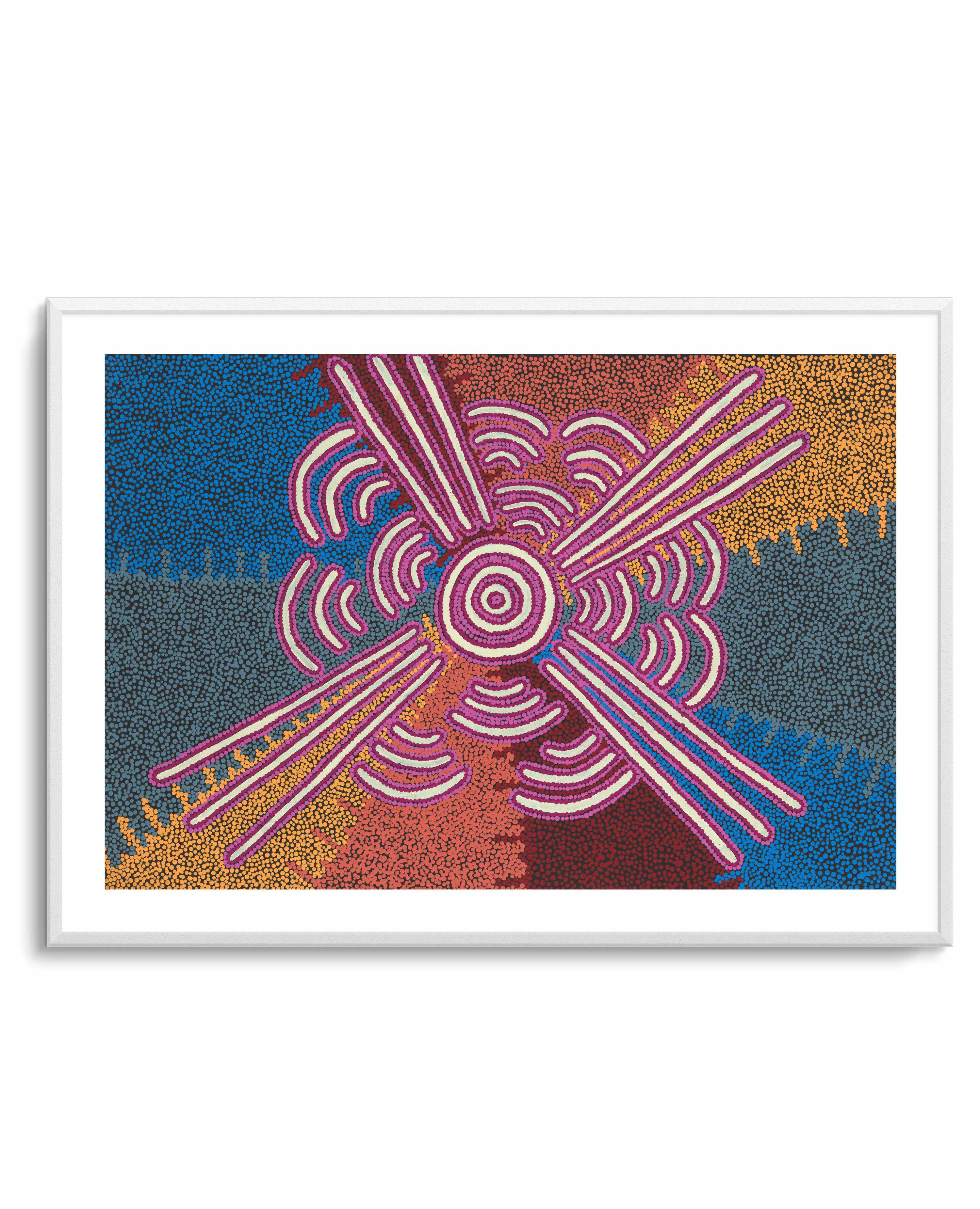 Lukarrara Jukurrpa (Desert Fringe-rush Seed Dreaming) by Valentine Nakamarra White | Art Print