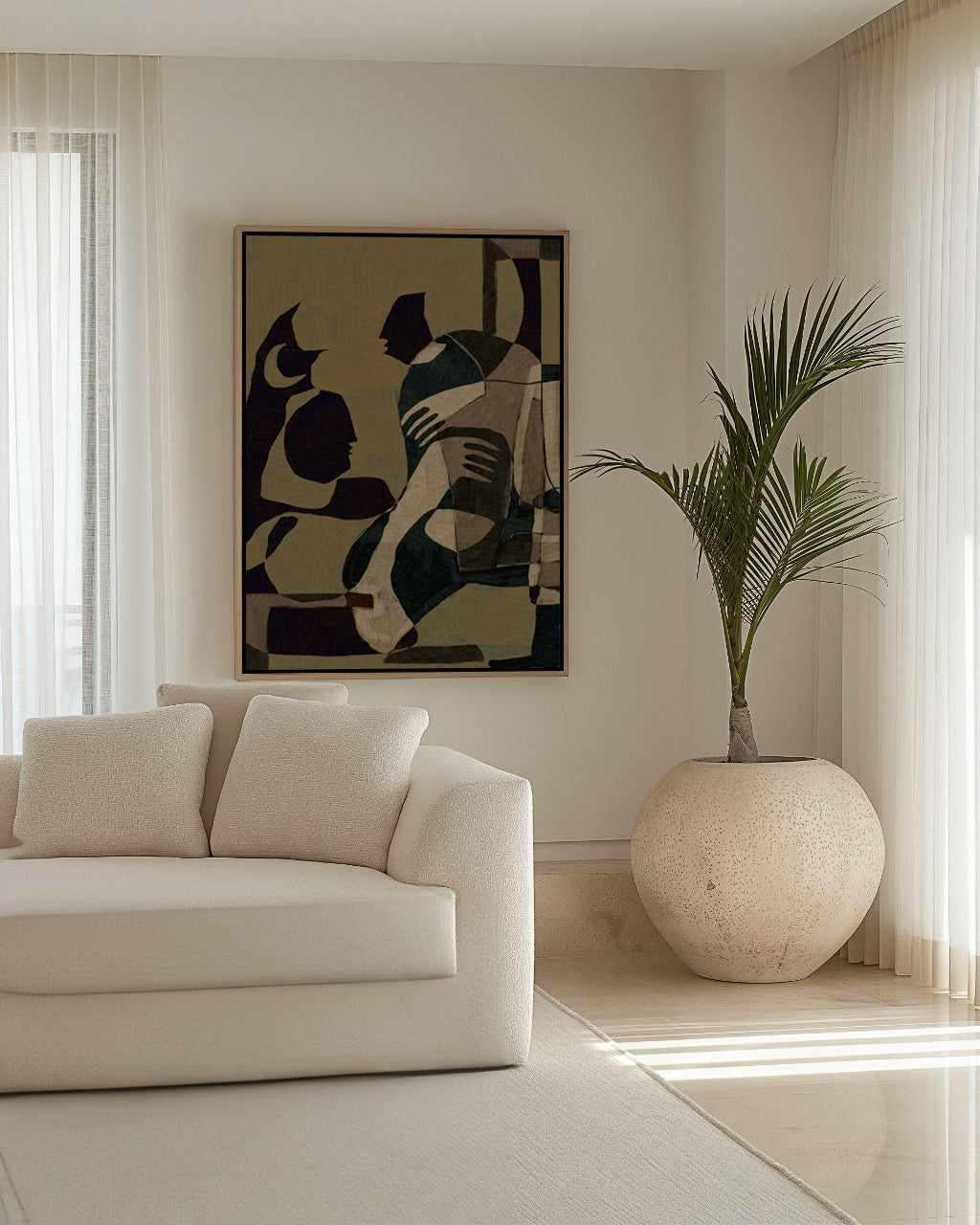 Lunar Reach I by Shatha Al Dafai | Framed Canvas Art Print from Olive et Oriel where you can shop wallpaper and artworks online