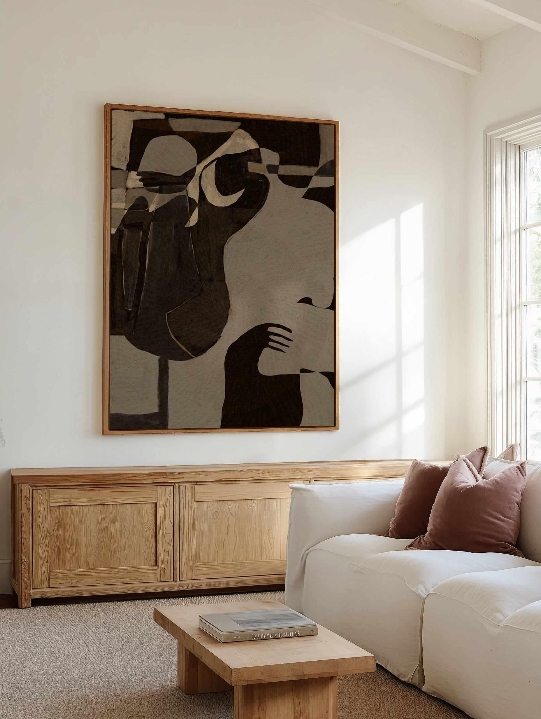 Lunar Reach II by Shatha Al Dafai | Framed Canvas Art Print from Olive et Oriel where you can shop wallpaper and artworks online