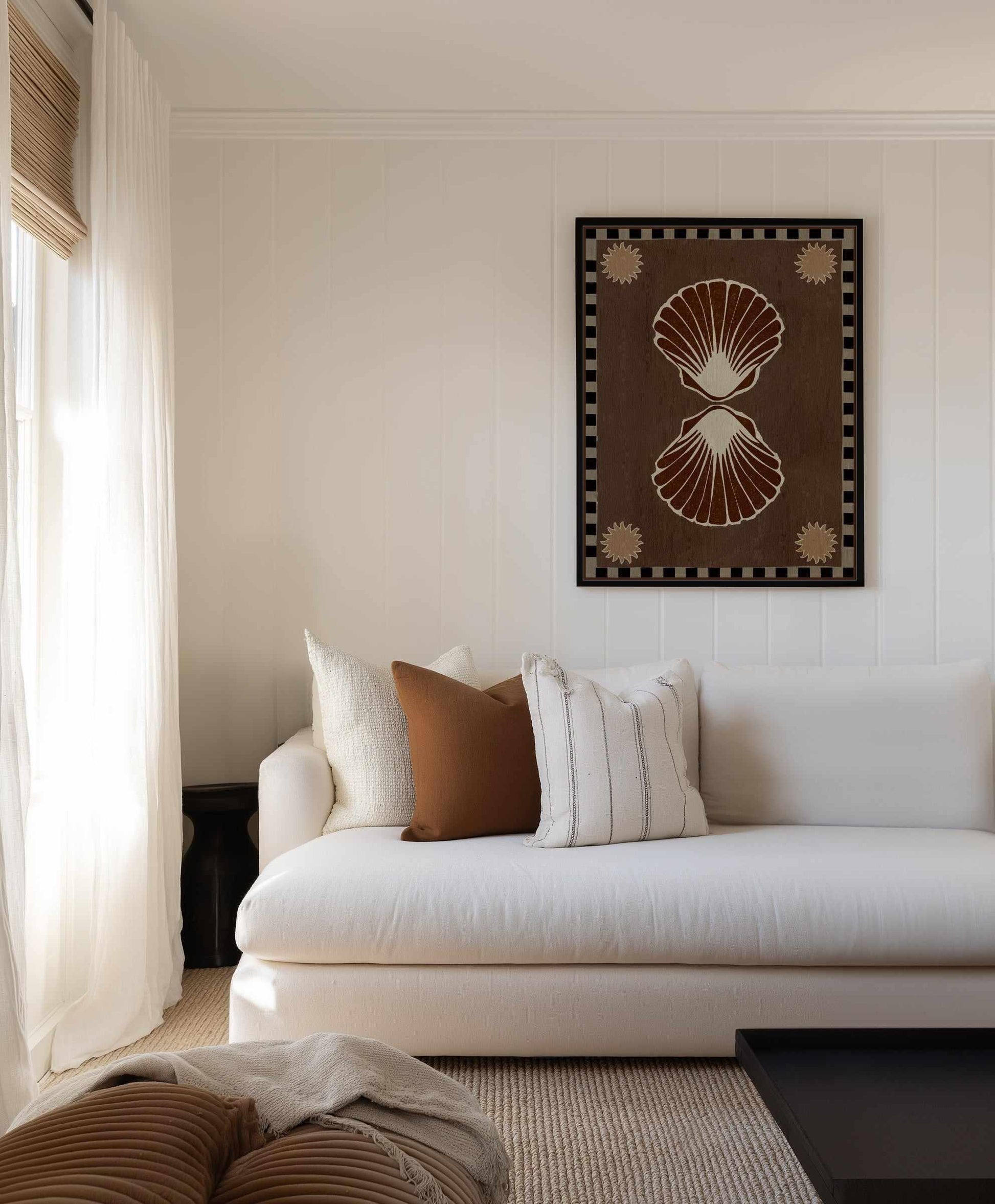 Shell by Shatha Al Dafai | Framed Canvas Art Print from Olive et Oriel where you can shop wallpaper and artworks online