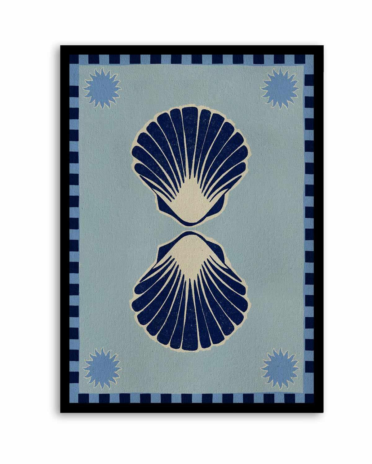 Lush Duo 3 Blue Seashells by Shatha Al Dafai | Art Print from Olive et Oriel where you can shop wallpaper and artworks online