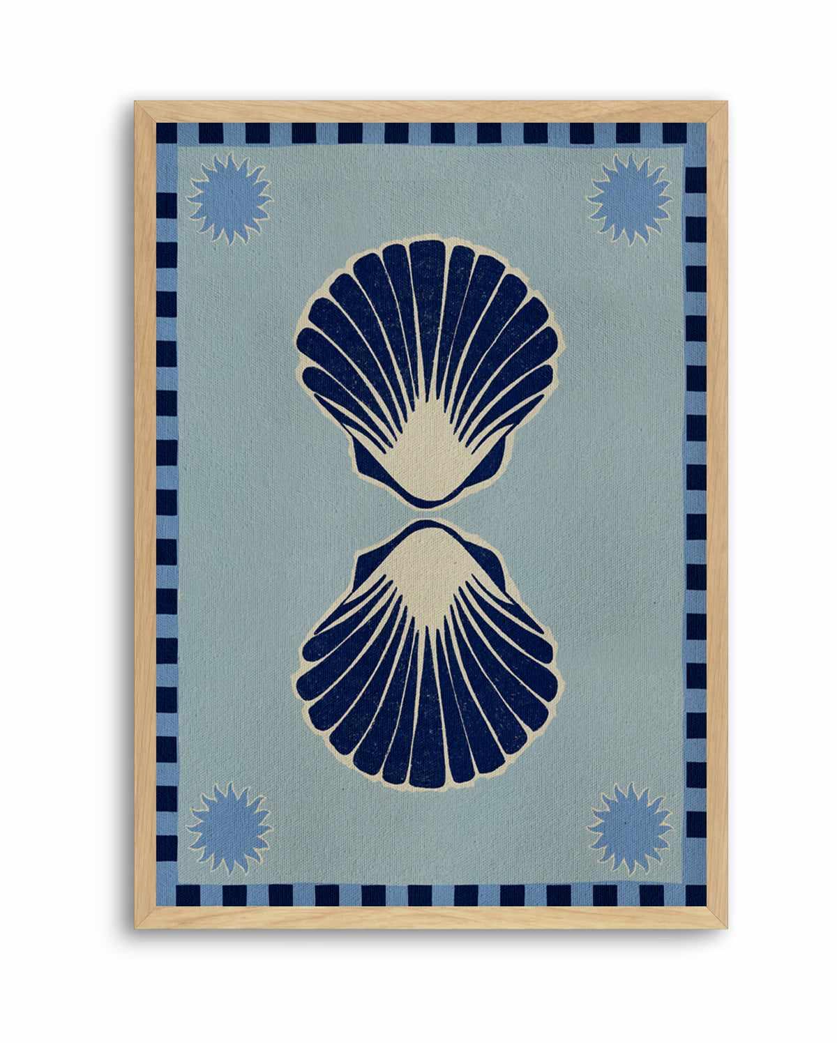 Lush Duo 3 Blue Seashells by Shatha Al Dafai | Art Print from Olive et Oriel where you can shop wallpaper and artworks online