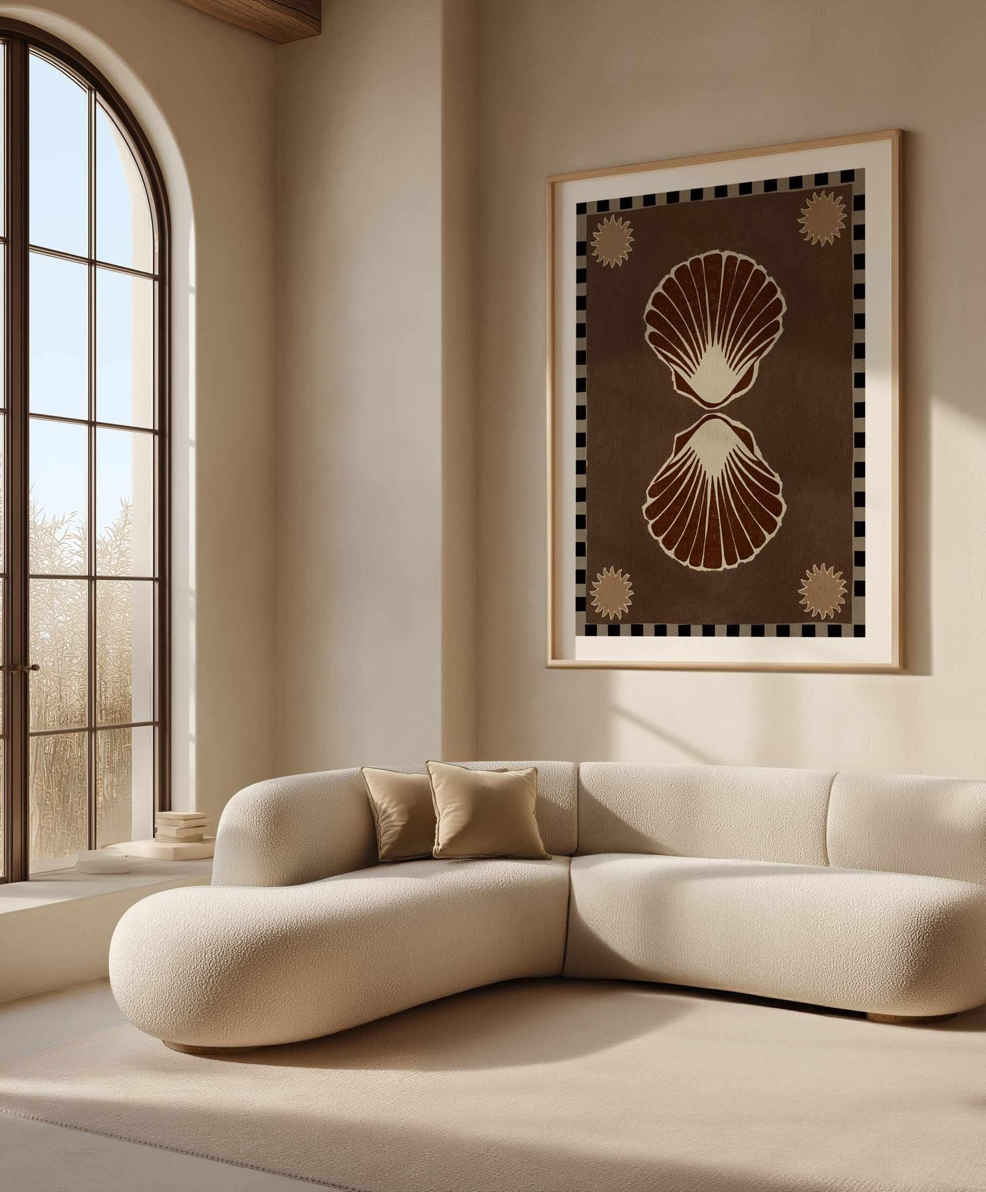 Lush Duo 3 Brown by Shatha Al Dafai | Art Print from Olive et Oriel where you can shop wallpaper and artworks online