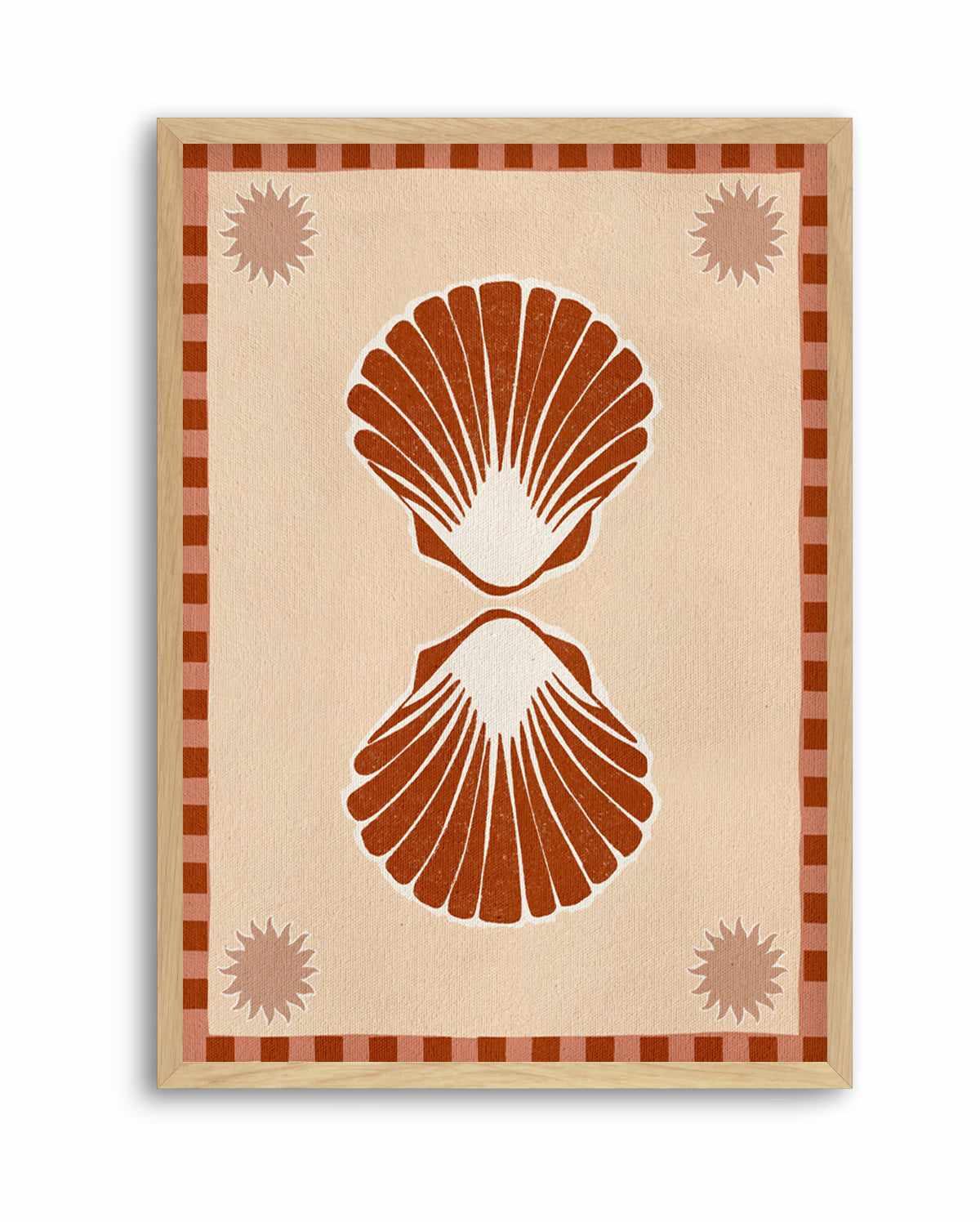 Lush Duo 3 Orange Seashells by Shatha Al Dafai | Art Print from Olive et Oriel where you can shop wallpaper and artworks online