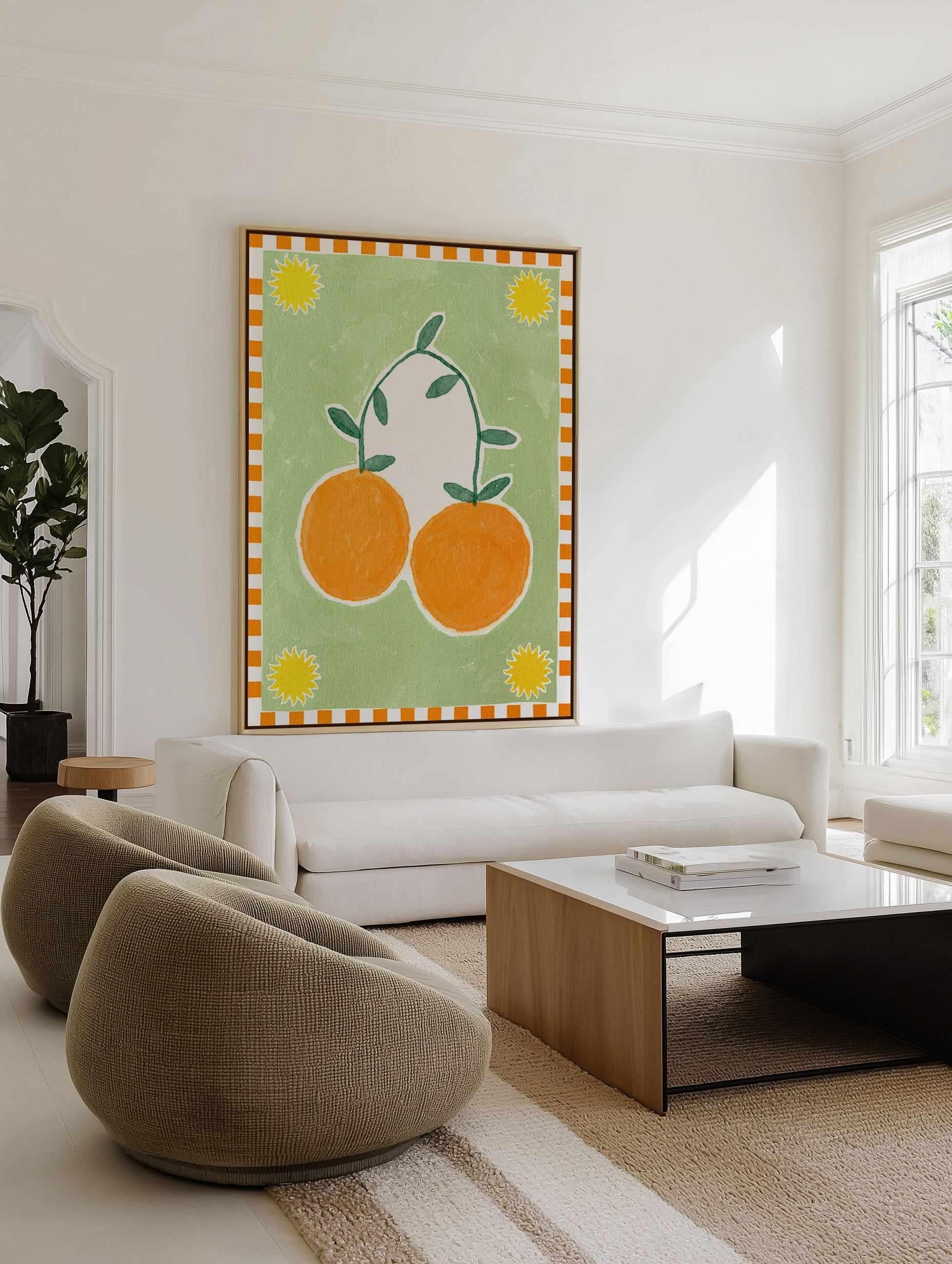 Lush Duo 5 by Shatha Al Dafai | Framed Canvas Art Print from Olive et Oriel where you can shop wallpaper and artworks online
