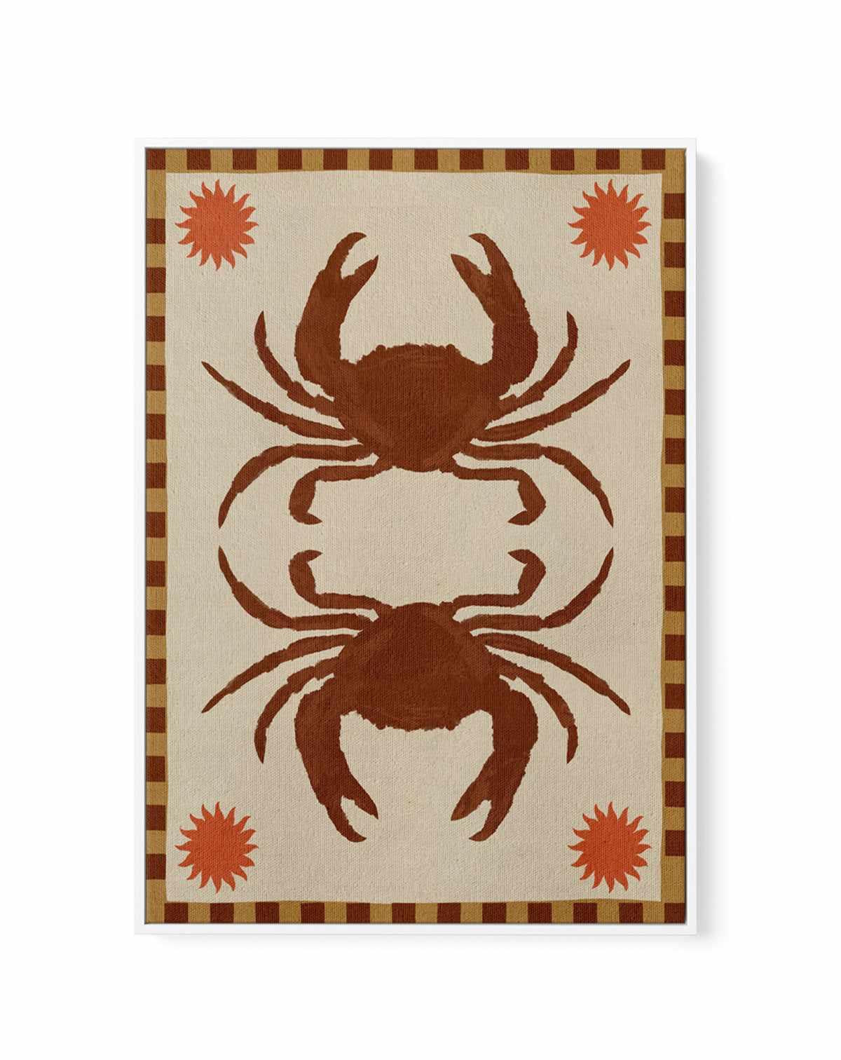 Lush Duo 6 Brown Crabs by Shatha Al Dafai | Framed Canvas Art Print from Olive et Oriel where you can shop wallpaper and artworks online