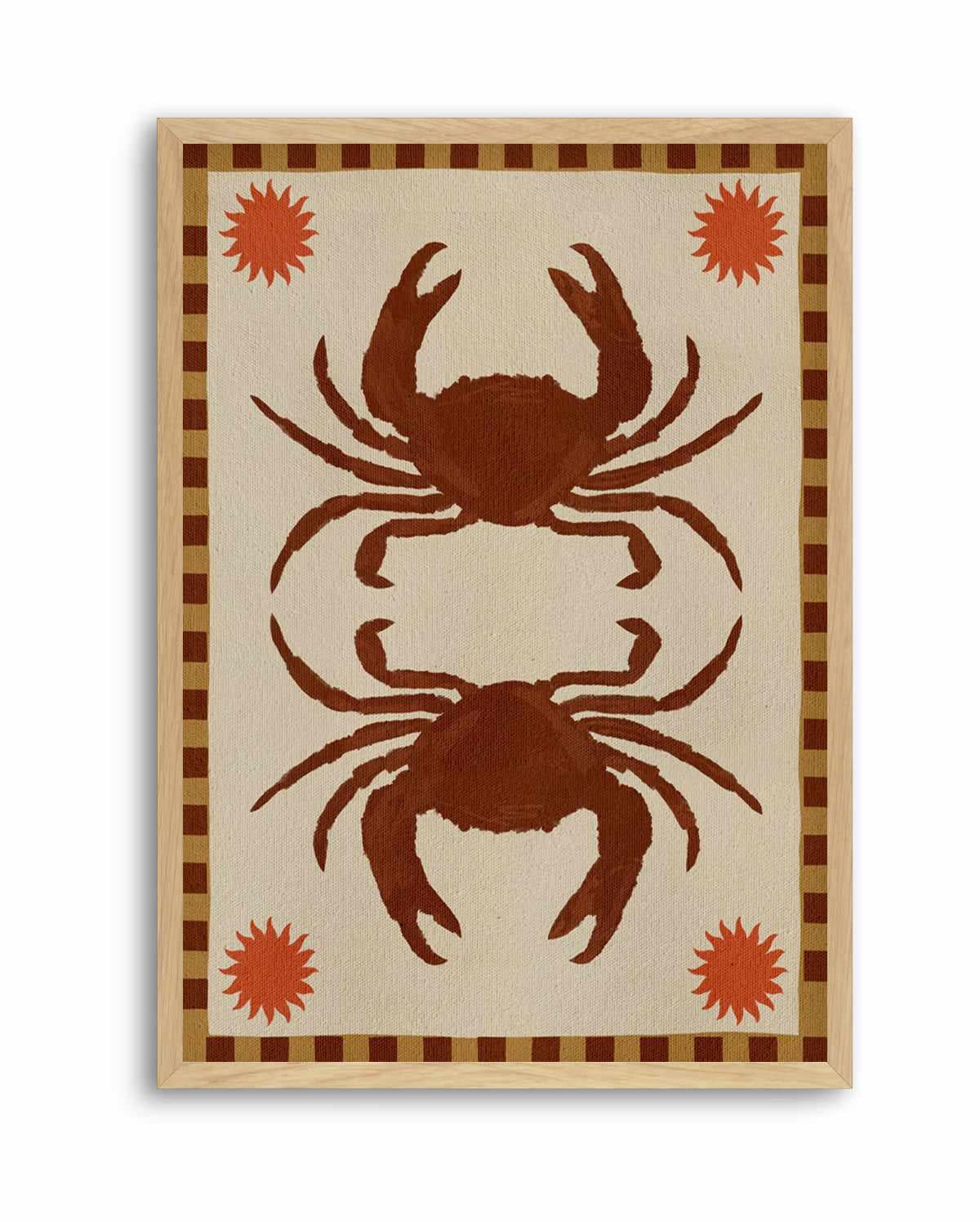 Lush Duo 6 Brown Crabs by Shatha Al Dafai | Art Print from Olive et Oriel where you can shop wallpaper and artworks online