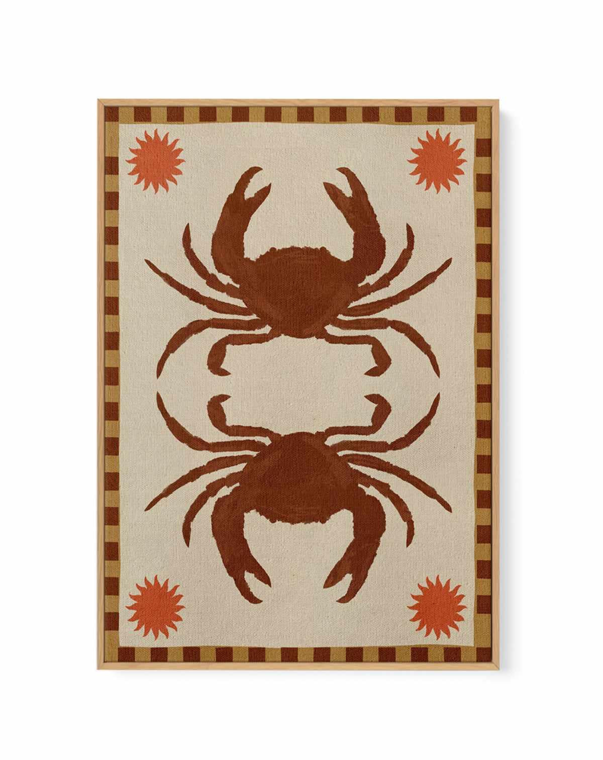 Lush Duo 6 Brown Crabs by Shatha Al Dafai | Framed Canvas Art Print from Olive et Oriel where you can shop wallpaper and artworks online