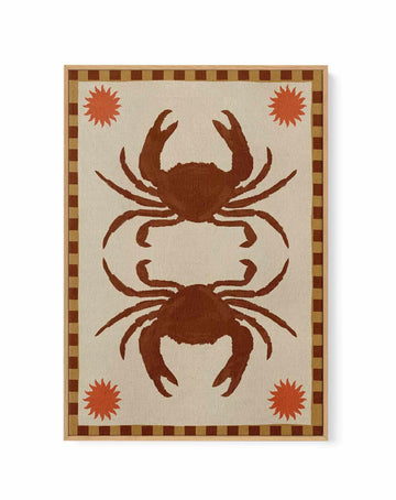 Lush Duo 6 Brown Crabs by Shatha Al Dafai | Framed Canvas Art Print from Olive et Oriel where you can shop wallpaper and artworks online