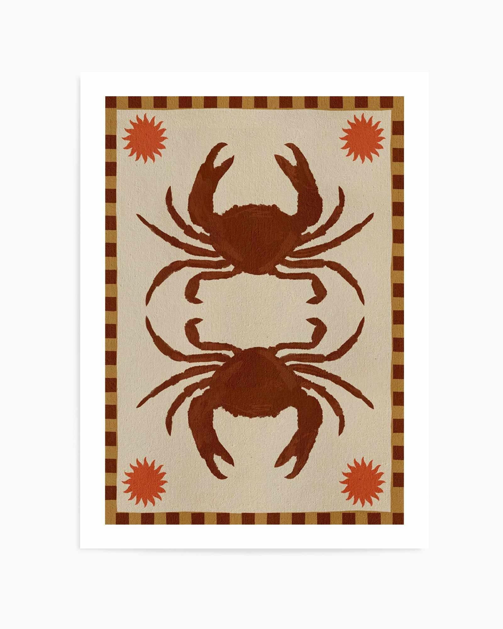 Lush Duo 6 Brown Crabs by Shatha Al Dafai | Art Print from Olive et Oriel where you can shop wallpaper and artworks online