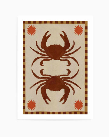 Lush Duo 6 Brown Crabs by Shatha Al Dafai | Art Print from Olive et Oriel where you can shop wallpaper and artworks online