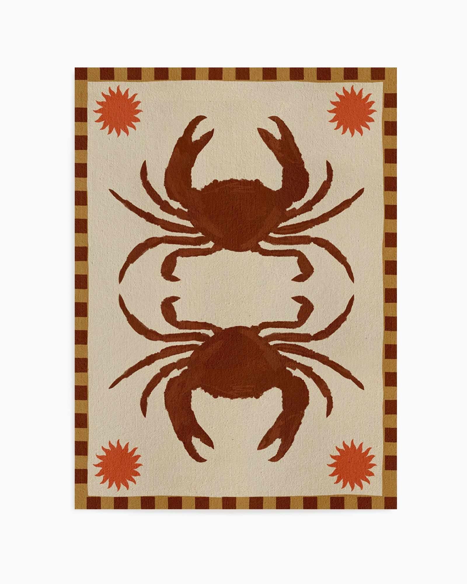 Lush Duo 6 Brown Crabs by Shatha Al Dafai | Art Print from Olive et Oriel where you can shop wallpaper and artworks online