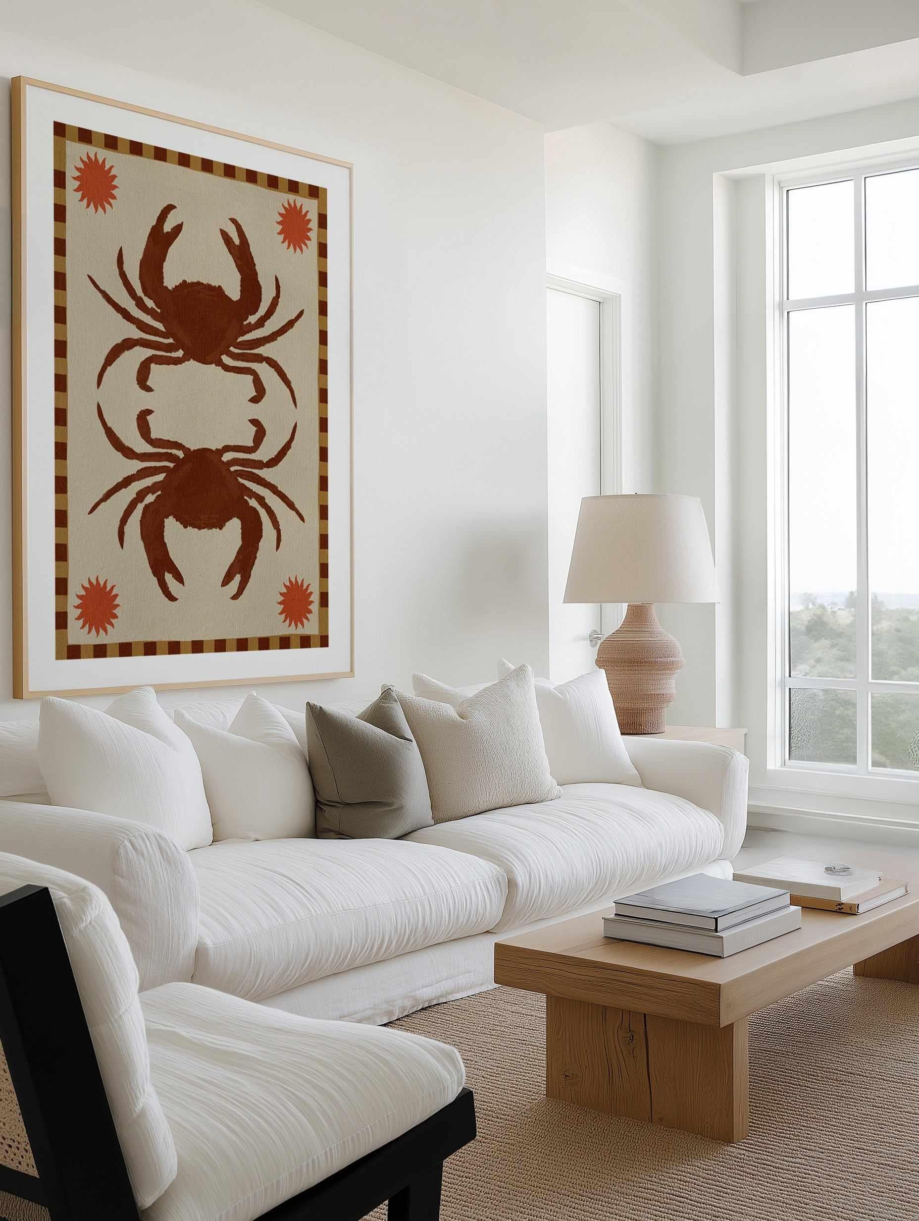 Lush Duo 6 Brown Crabs by Shatha Al Dafai | Art Print from Olive et Oriel where you can shop wallpaper and artworks online