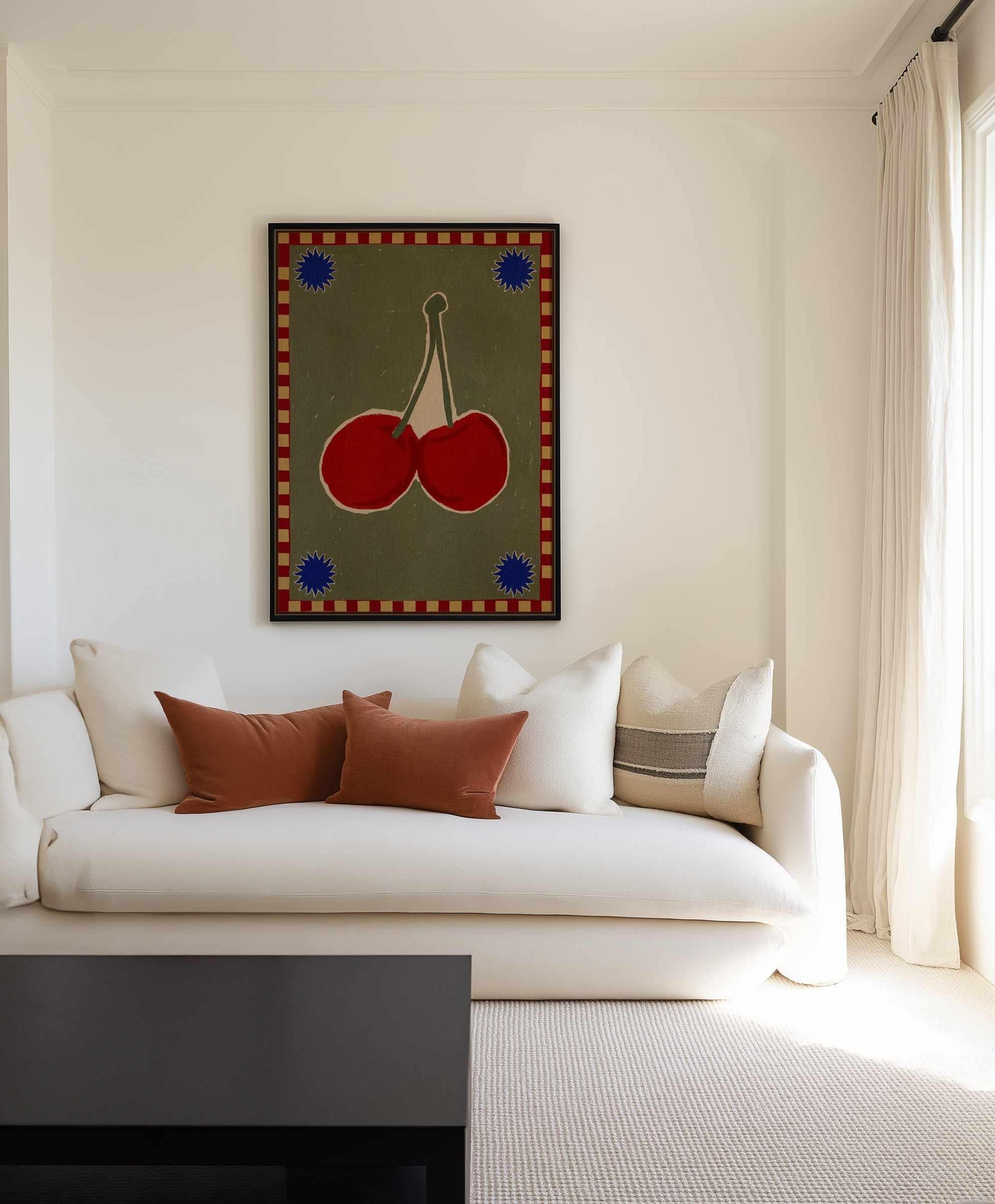 Lush Duo 1 by Shatha Al Dafai | Framed Canvas Art Print from Olive et Oriel where you can shop wallpaper and artworks online