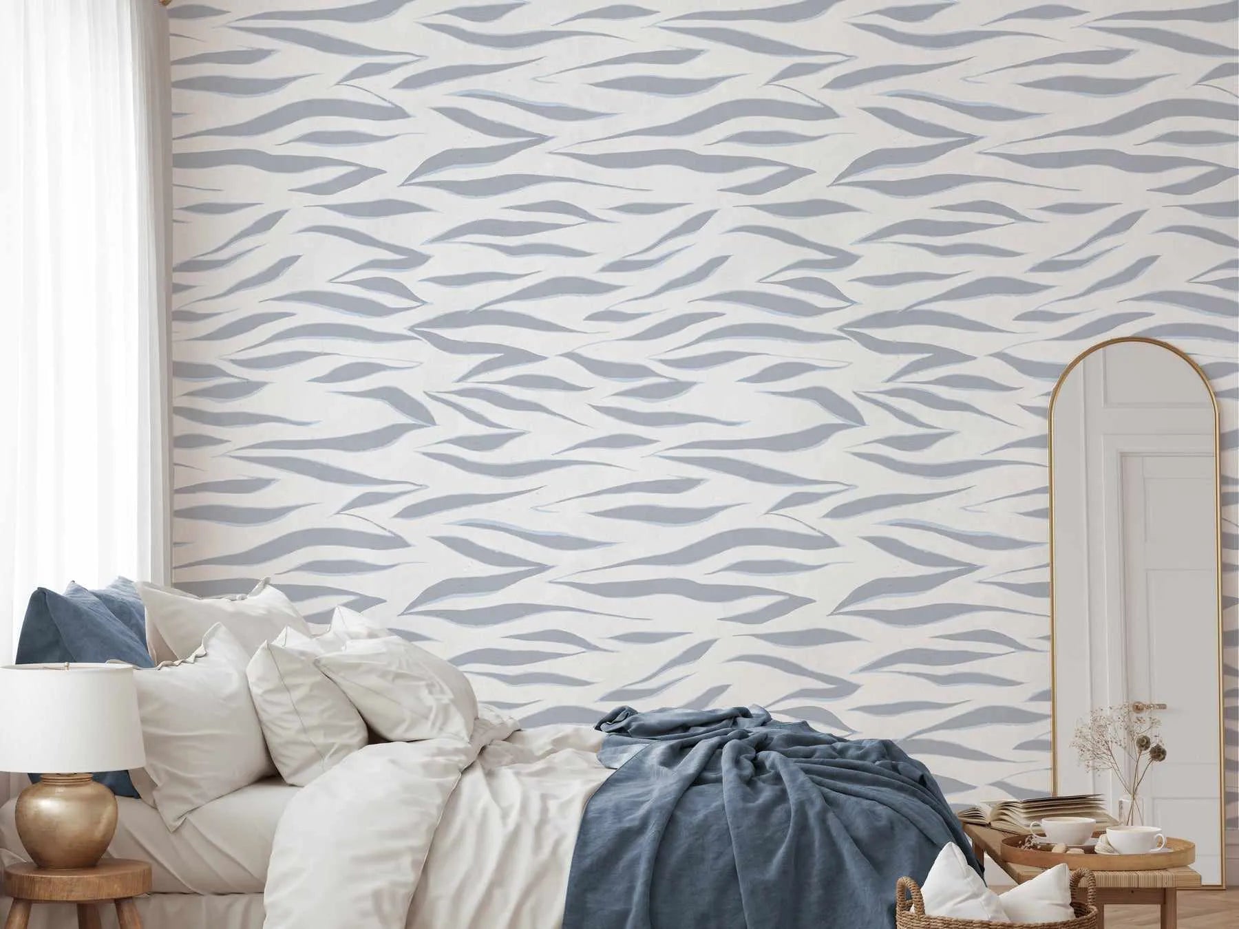 Luxe Animal Stripe Wallpaper from Olive et Oriel where you can shop wallpaper and artworks online