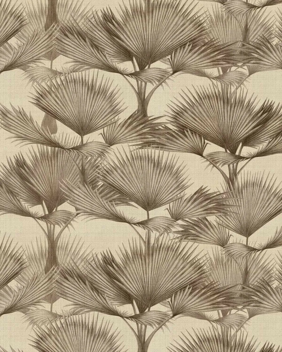 Luxe Fan Palm In Ink Wallpaper from Olive et Oriel where you can shop wallpaper and artworks online