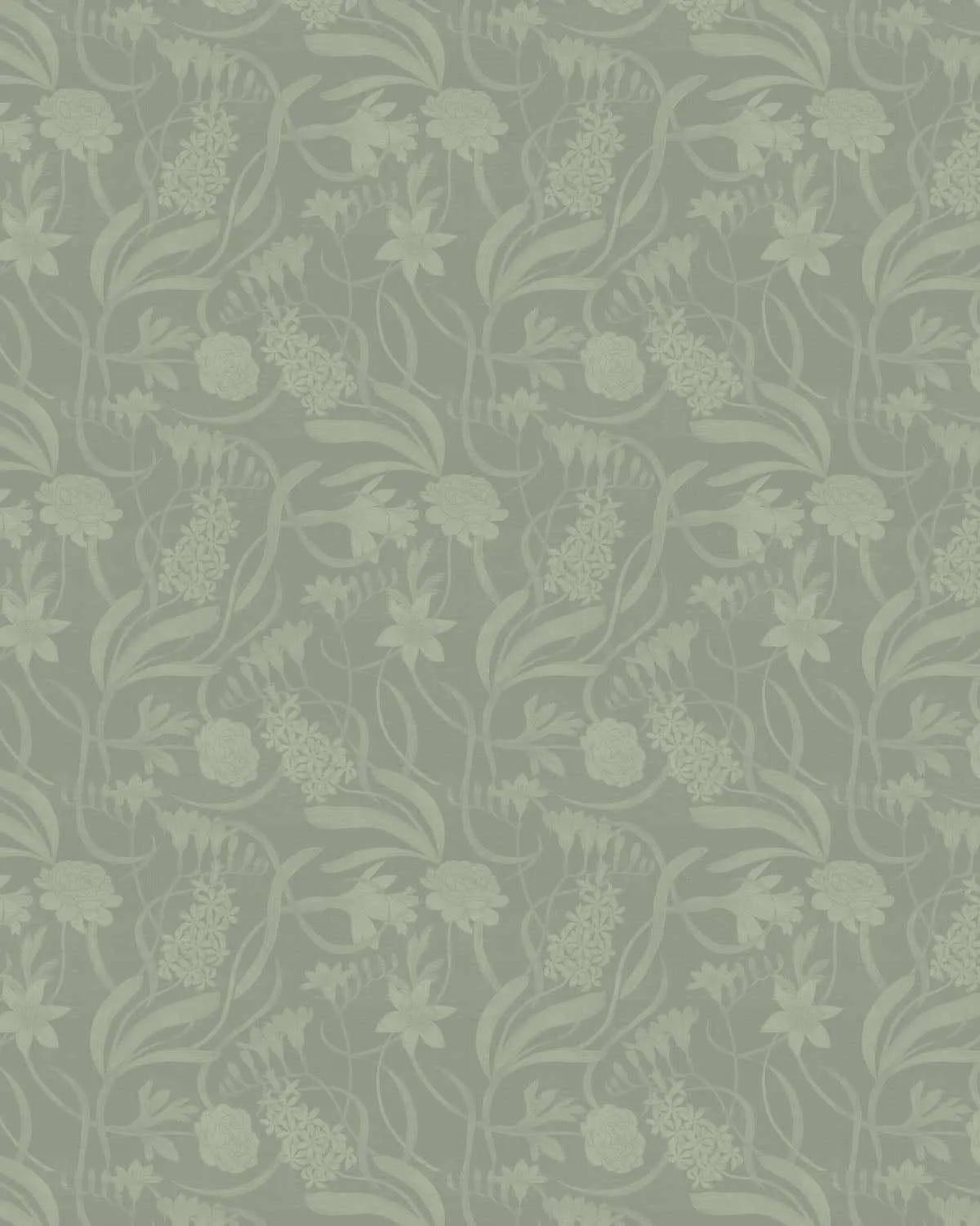 Luxe Floral Vine in Sage Green Wallpaper-Wallpaper-Buy Australian Removable Wallpaper Now Sage Green Wallpaper Peel And Stick Wallpaper Online At Olive et Oriel Custom Made Wallpapers Wall Papers Decorate Your Bedroom Living Room Kids Room or Commercial Interior