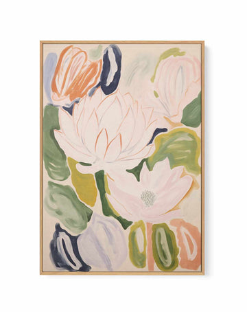 Luxe Lotus | Framed Canvas Art Print from Olive et Oriel where you can shop wallpaper and artworks online