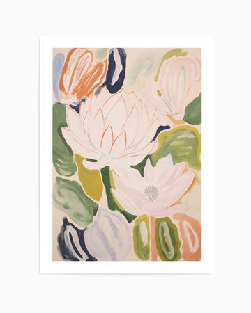 Luxe Lotus | Art Print from Olive et Oriel where you can shop wallpaper and artworks online