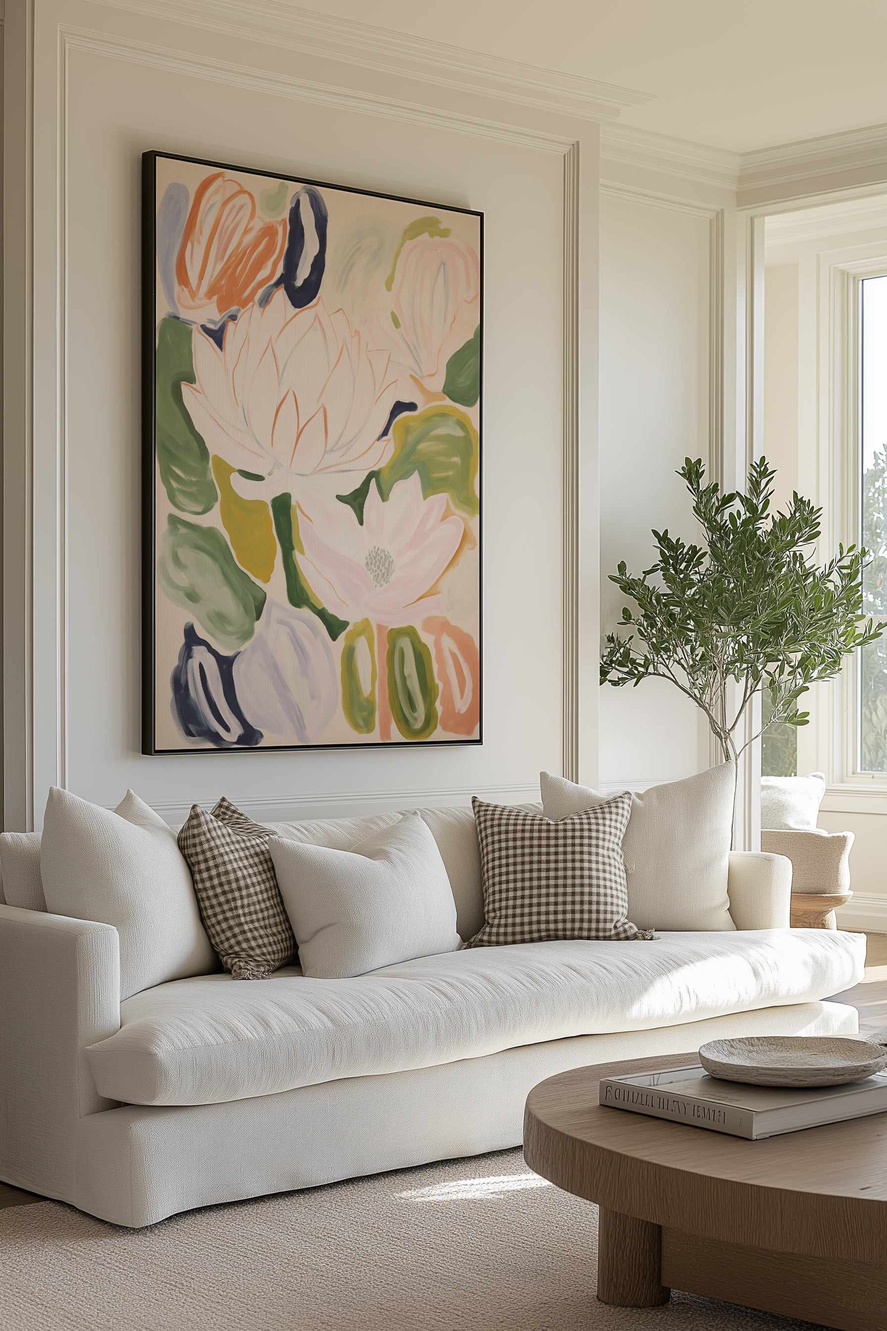 Luxe Lotus | Framed Canvas Art Print