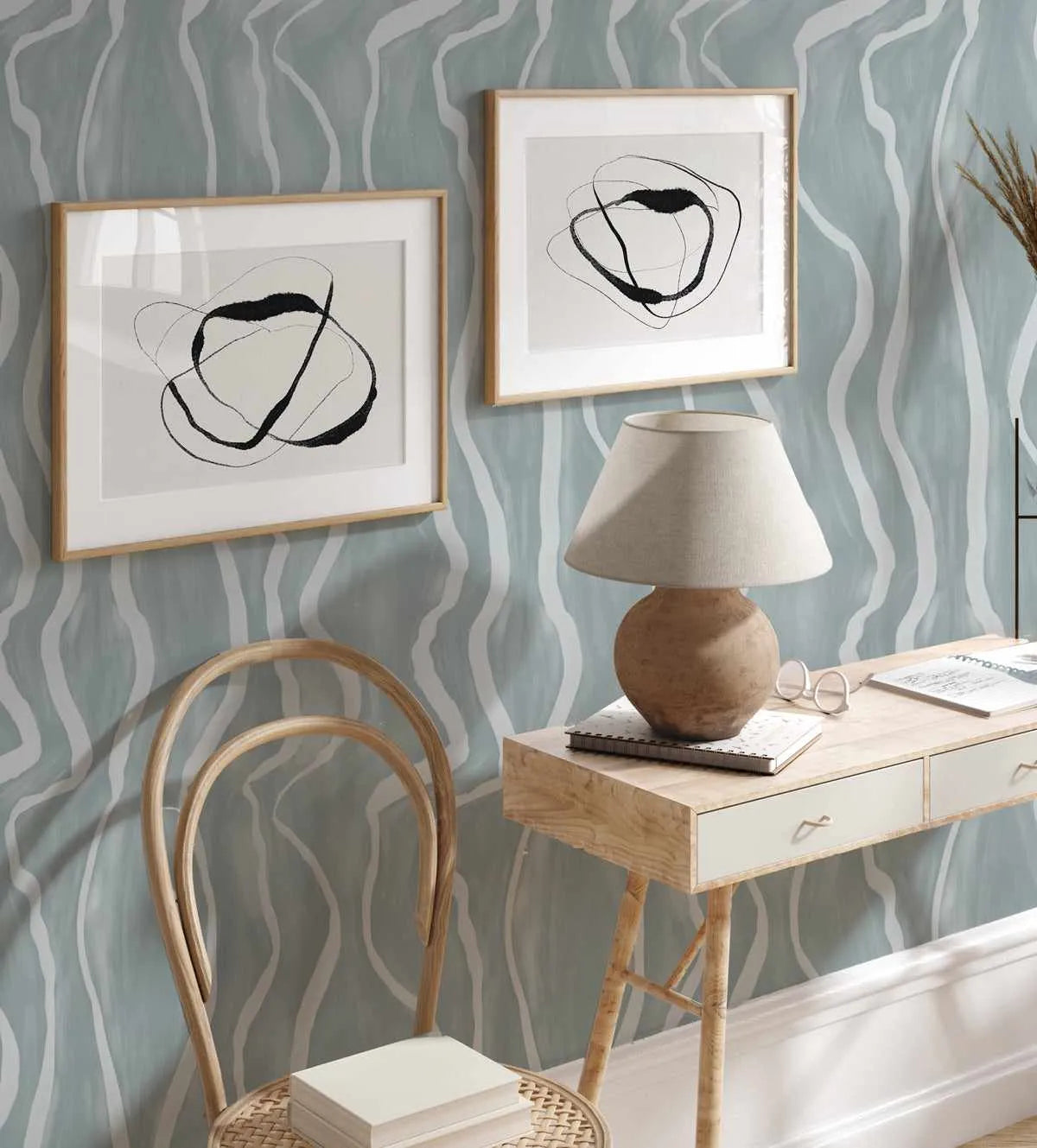 Luxe Stripe in Coastal Blue Wallpaper-Wallpaper-Buy Kids Removable Wallpaper Online Our Custom Made Children‚àö¬¢‚Äö√á¬®‚Äö√ë¬¢s Wallpapers Are A Fun Way To Decorate And Enhance Boys Bedroom Decor And Girls Bedrooms They Are An Amazing Addition To Your Kids Bedroom Walls Our Collection of Kids Wallpaper Is Sure To Transform Your Kids Rooms Interior Style From Pink Wallpaper To Dinosaur Wallpaper Even Marble Wallpapers For Teen Boys Shop Peel And Stick Wallpaper Online Today With Olive et Oriel