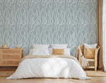 SALE Luxe Stripe in Coastal Blue Wallpaper