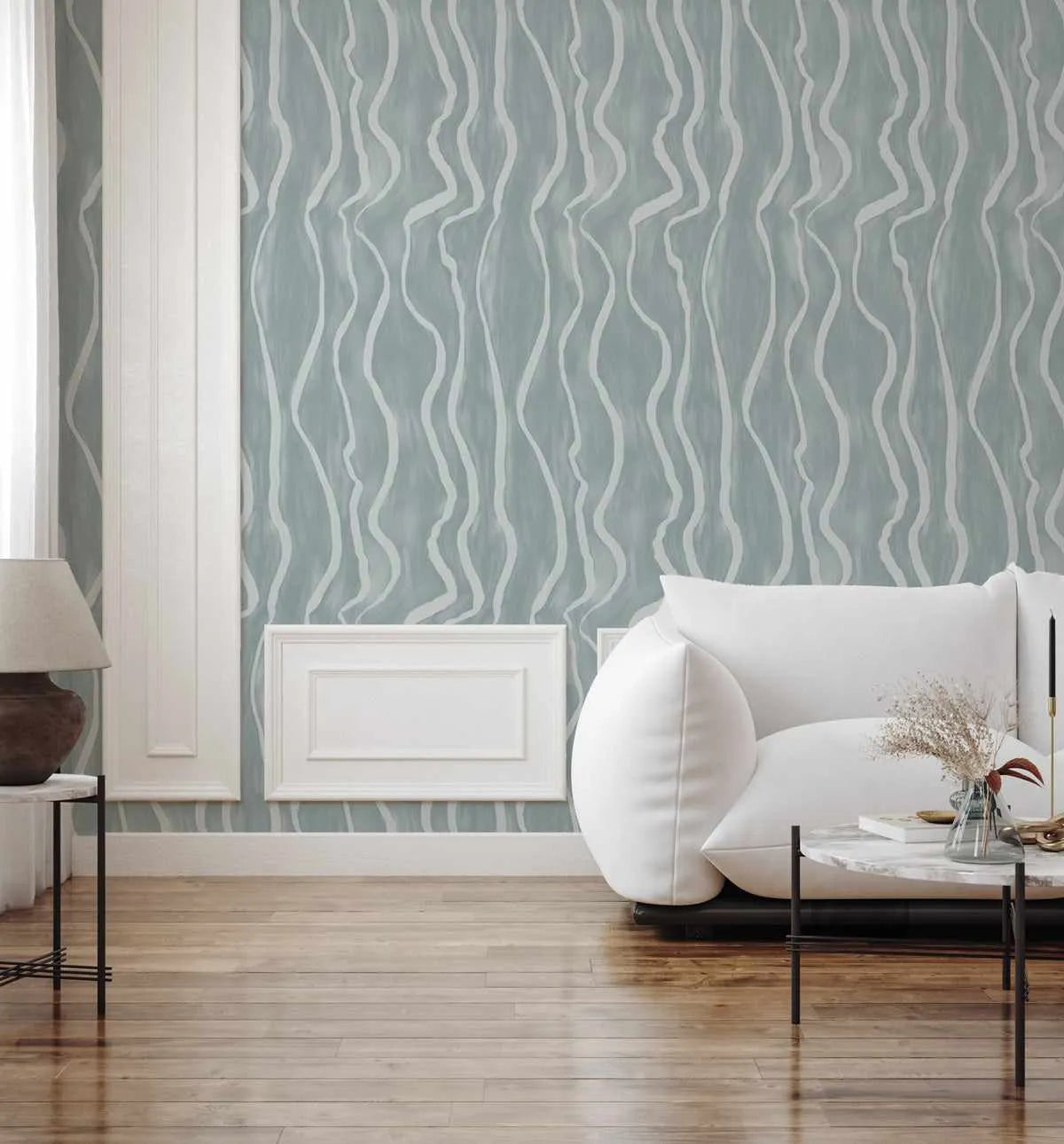 Luxe Stripe in Coastal Blue Wallpaper-Wallpaper-Buy Kids Removable Wallpaper Online Our Custom Made Children‚àö¬¢‚Äö√á¬®‚Äö√ë¬¢s Wallpapers Are A Fun Way To Decorate And Enhance Boys Bedroom Decor And Girls Bedrooms They Are An Amazing Addition To Your Kids Bedroom Walls Our Collection of Kids Wallpaper Is Sure To Transform Your Kids Rooms Interior Style From Pink Wallpaper To Dinosaur Wallpaper Even Marble Wallpapers For Teen Boys Shop Peel And Stick Wallpaper Online Today With Olive et Oriel