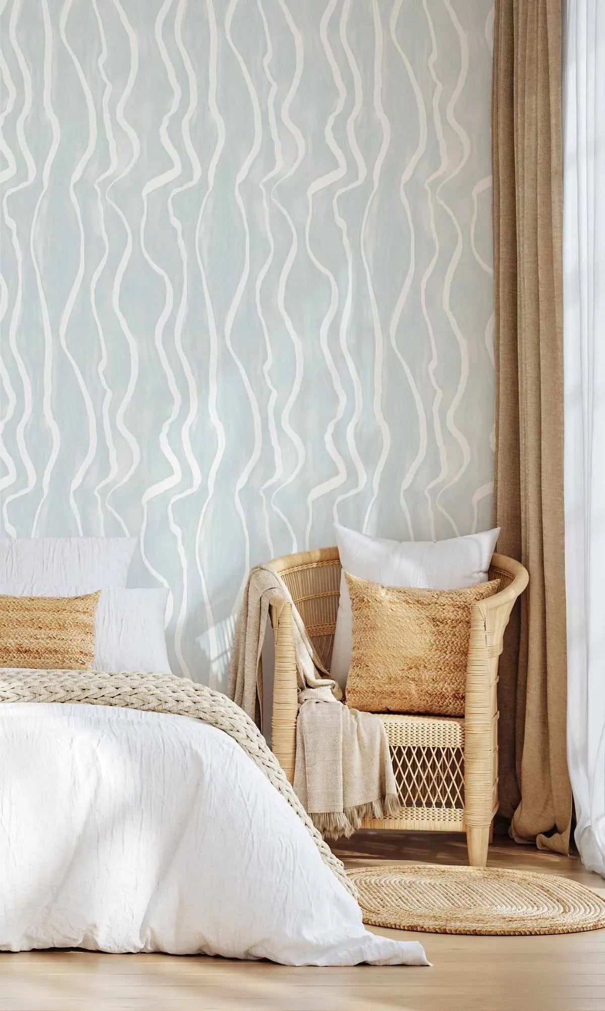 Luxe Stripe in Sky Blue Wallpaper-Wallpaper-Buy Kids Removable Wallpaper Online Our Custom Made Children‚àö¬¢‚Äö√á¬®‚Äö√ë¬¢s Wallpapers Are A Fun Way To Decorate And Enhance Boys Bedroom Decor And Girls Bedrooms They Are An Amazing Addition To Your Kids Bedroom Walls Our Collection of Kids Wallpaper Is Sure To Transform Your Kids Rooms Interior Style From Pink Wallpaper To Dinosaur Wallpaper Even Marble Wallpapers For Teen Boys Shop Peel And Stick Wallpaper Online Today With Olive et Oriel