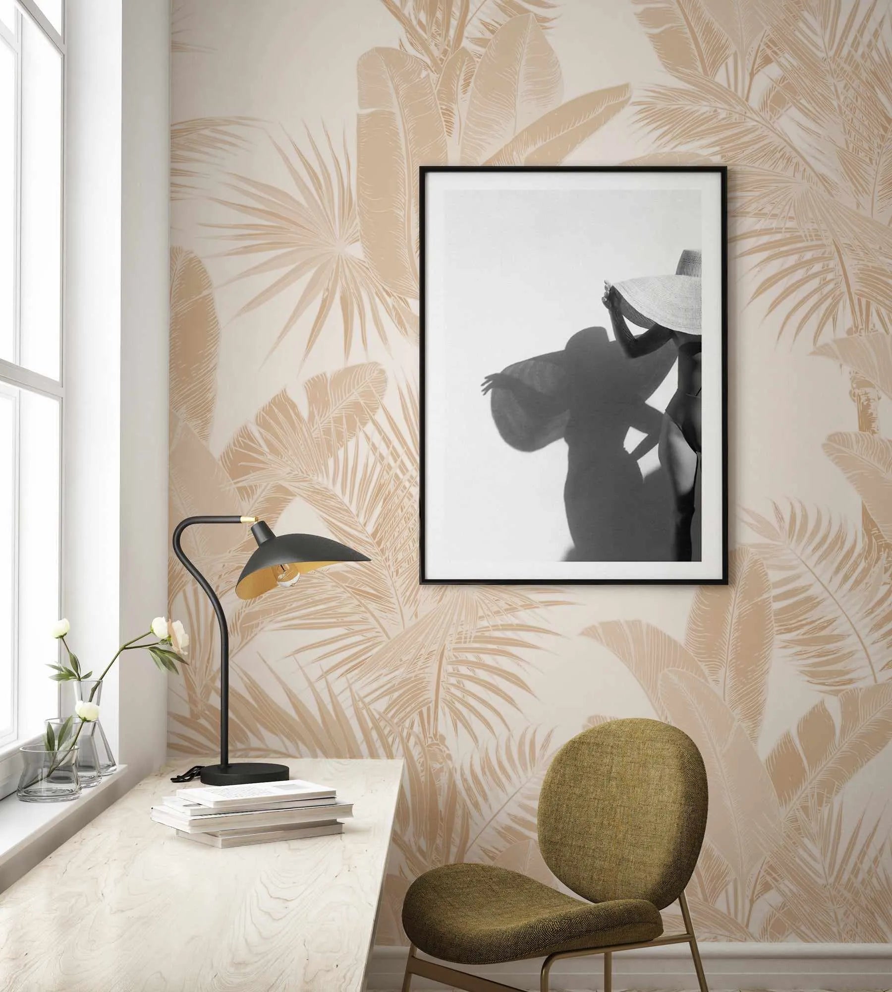Luxe Tropical in Coco Wallpaper from Olive et Oriel where you can shop wallpaper and artworks online