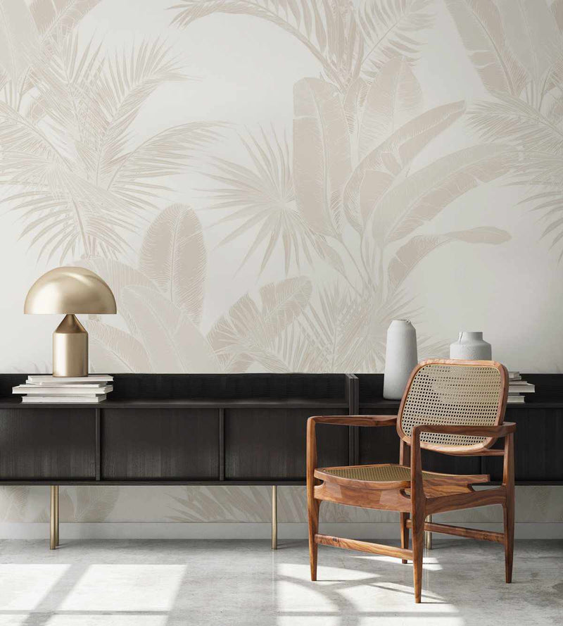 SALE Luxe Tropical in Sand Wallpaper
