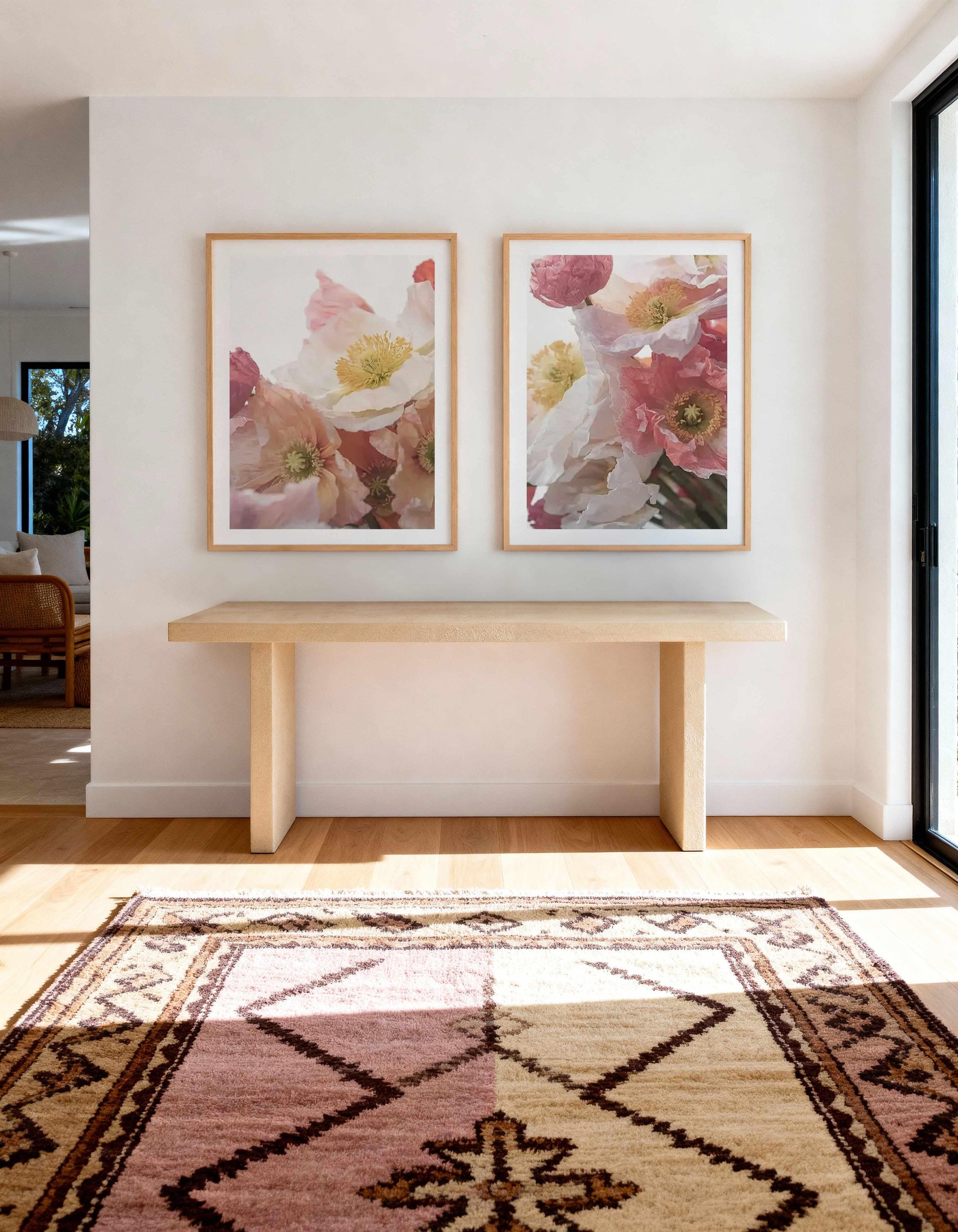 Luxe Poppy I & II Art Print Set of 2 | Matching Wall Art from Olive et Oriel where you can shop wallpaper and artworks online