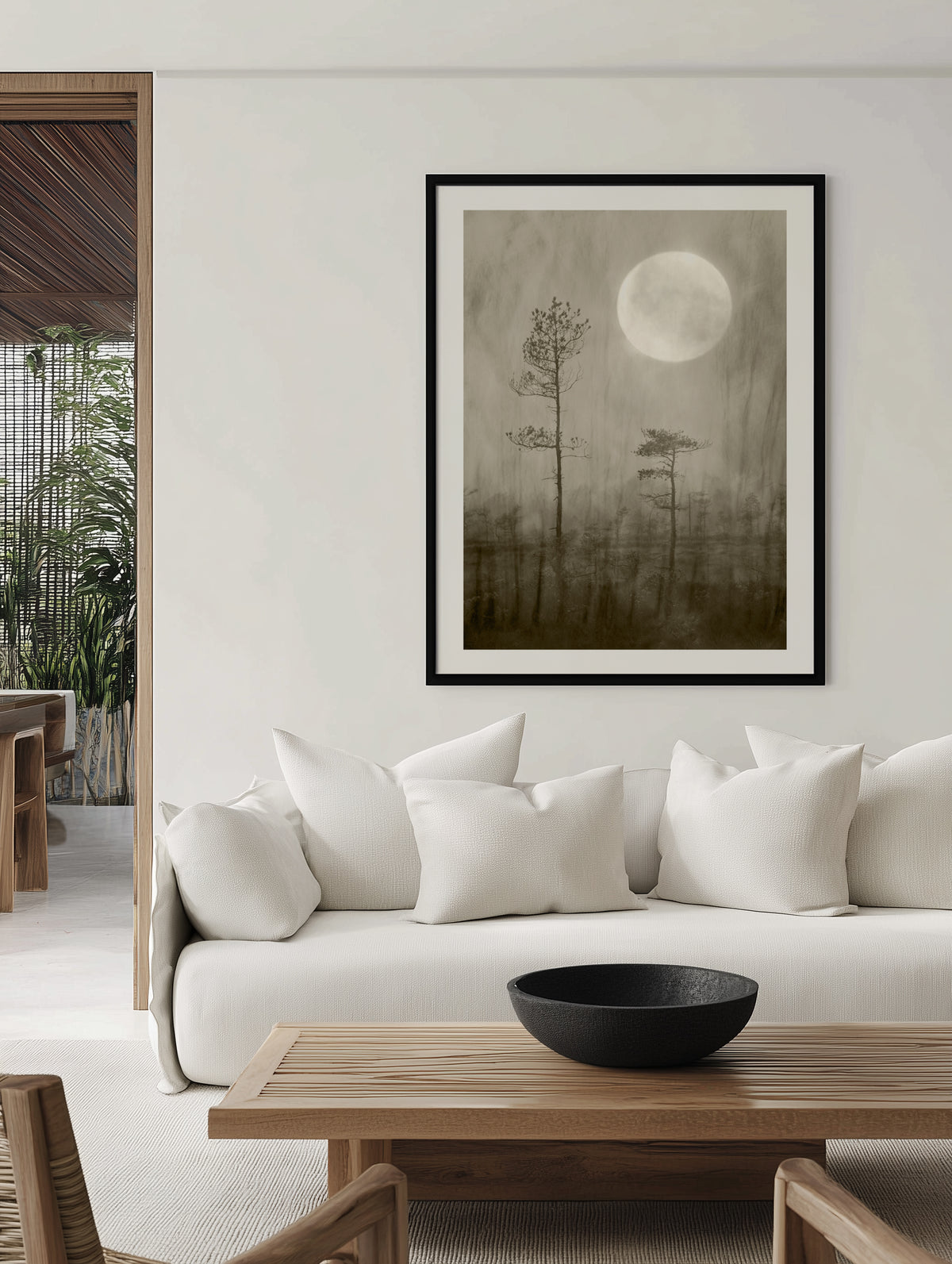 Misty Moon Over Bog by Christina Sillen | Art Print