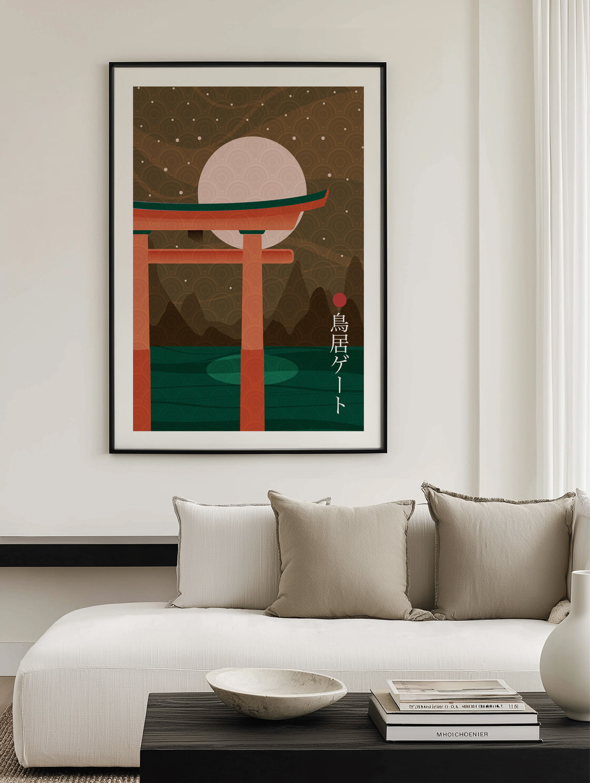 Moonlit Torii Gate by Fadil Roze | Art Print