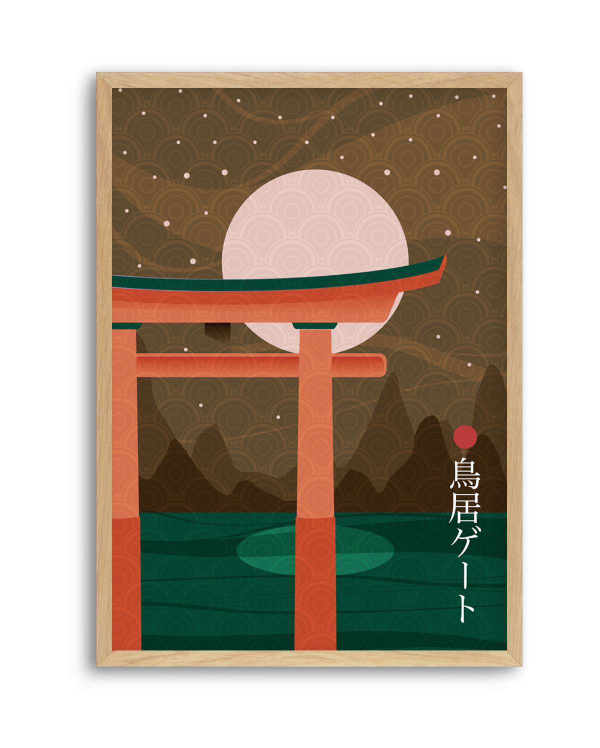 Moonlit Torii Gate by Fadil Roze | Art Print