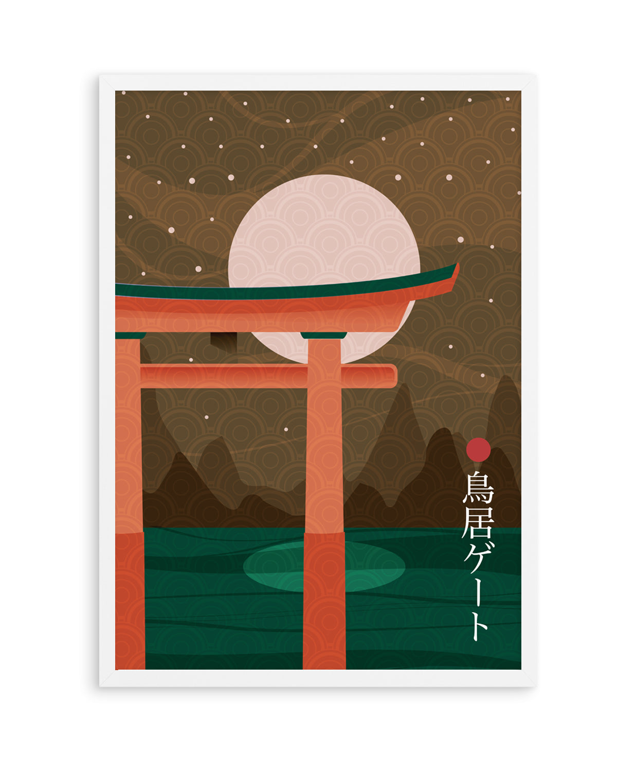 Moonlit Torii Gate by Fadil Roze | Art Print