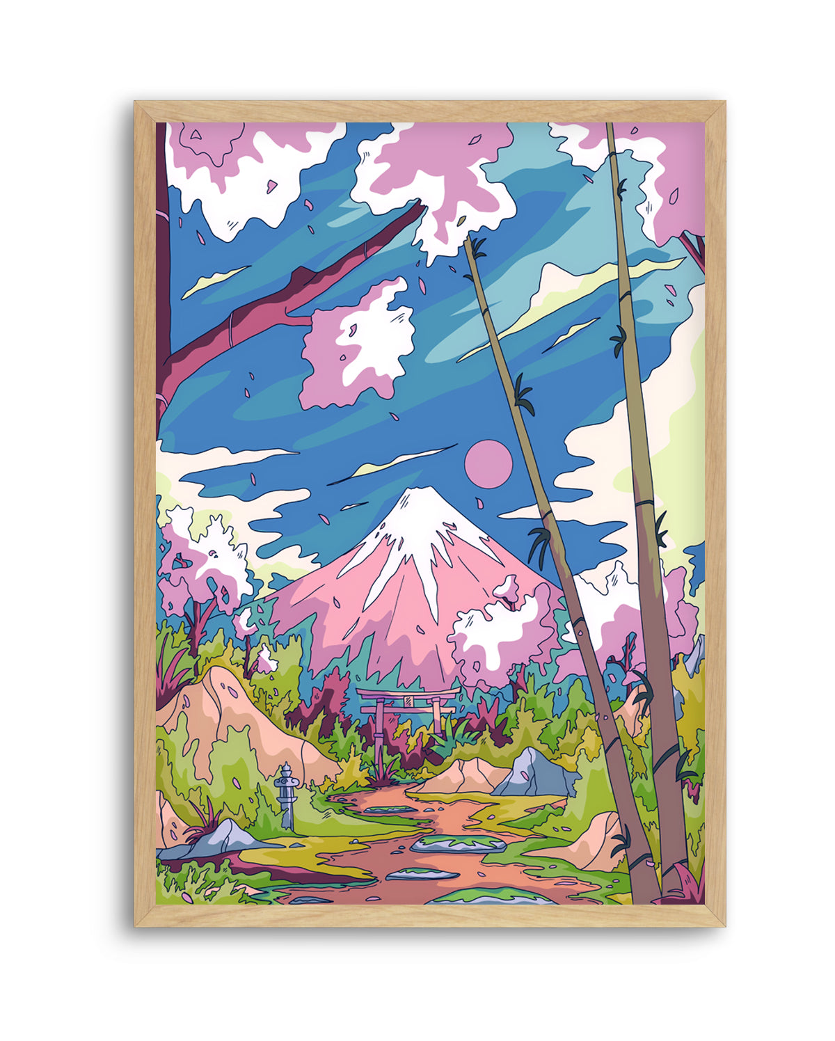 Mount Fuji Cherry Path by Stephen Wade | Art Print