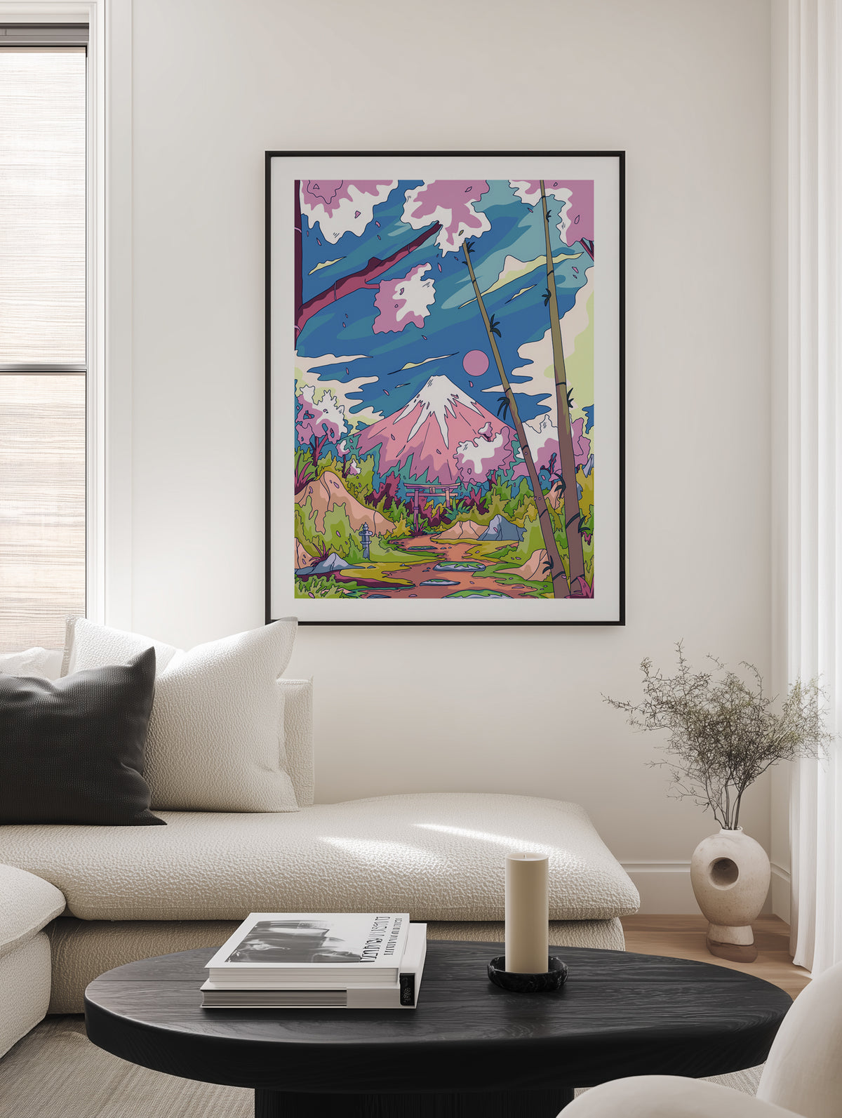 Mount Fuji Cherry Path by Stephen Wade | Art Print