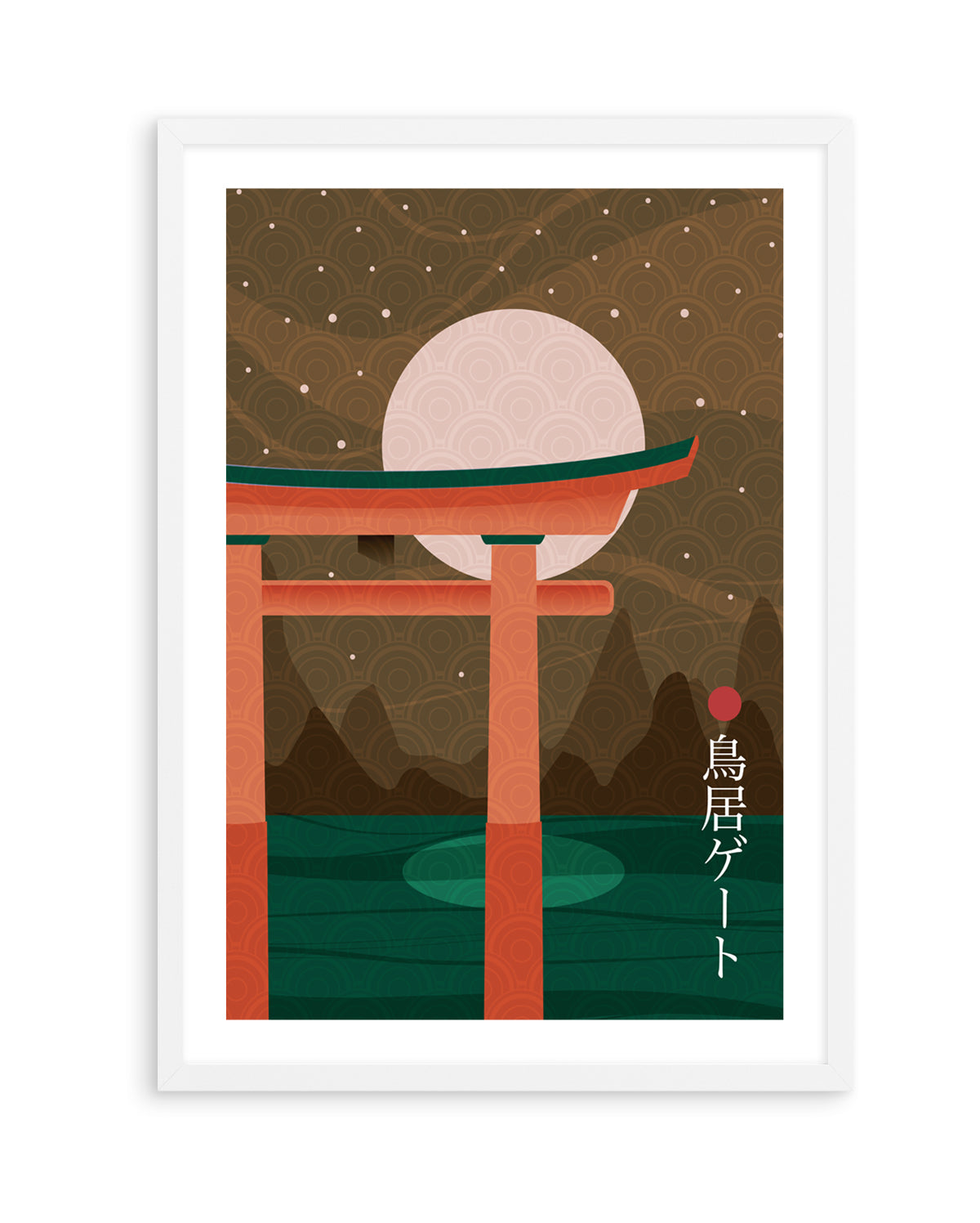 Moonlit Torii Gate by Fadil Roze | Art Print